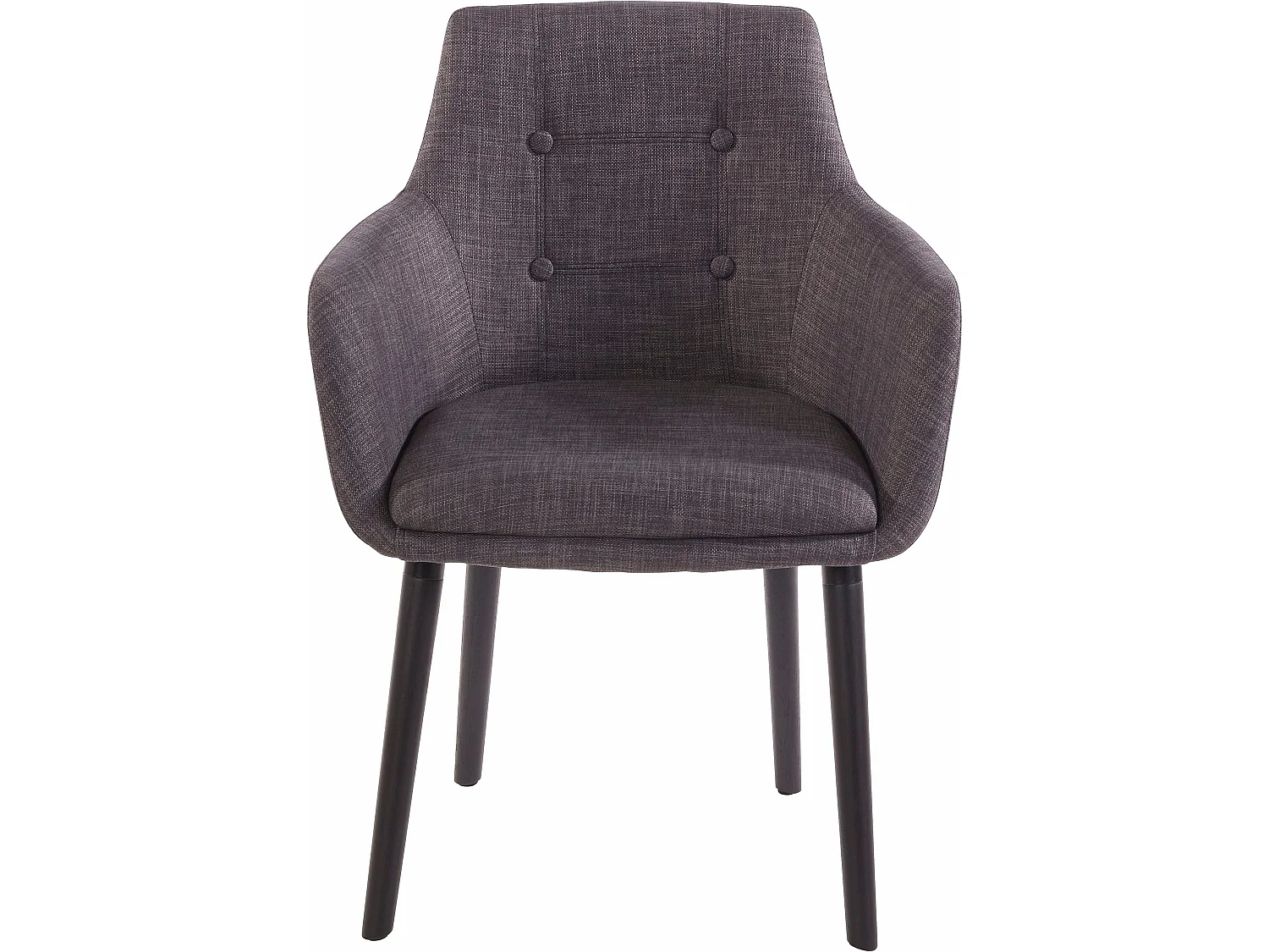 Bradford | Lot de 2 chaises de salle à manger rembourrées en tissu anthracite