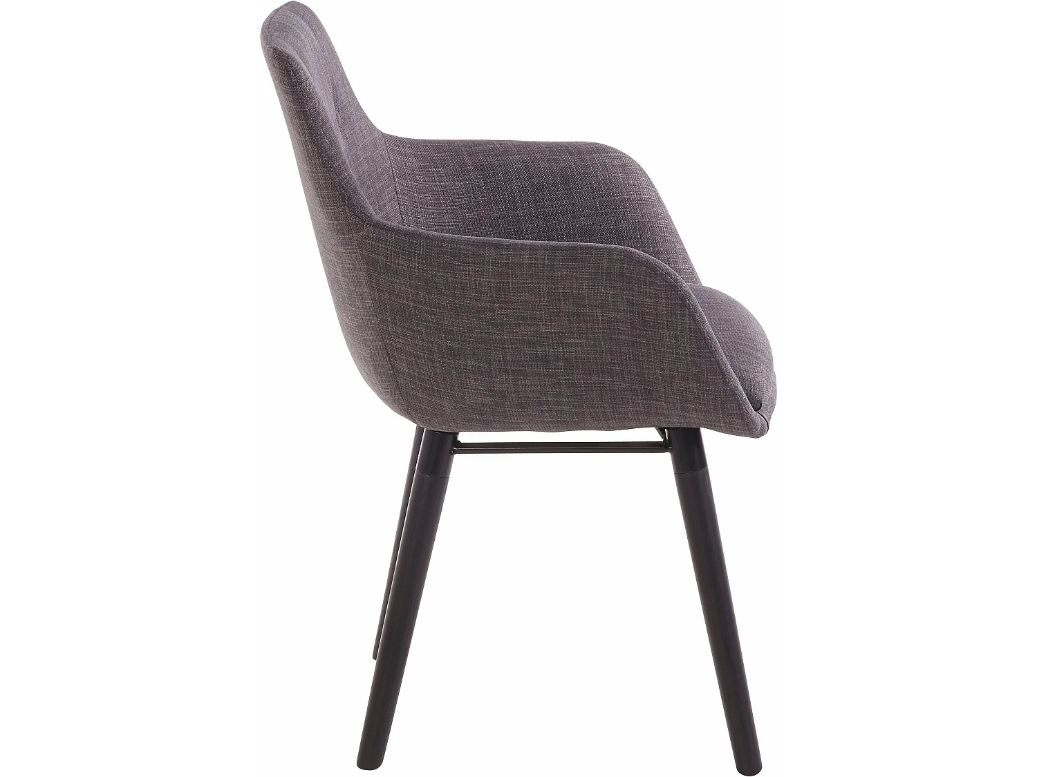 Bradford | Lot de 2 chaises de salle à manger rembourrées en tissu anthracite