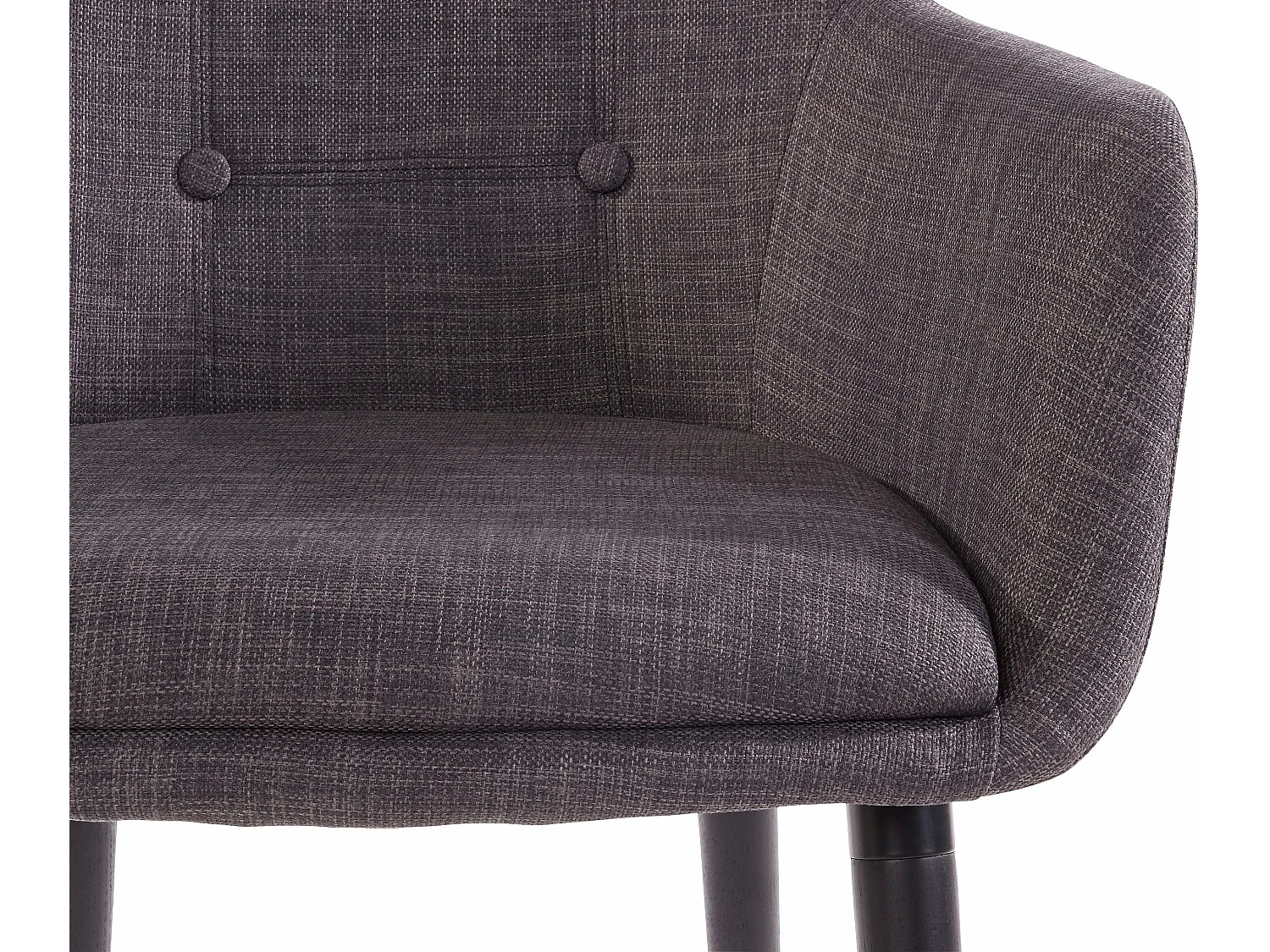 Bradford | Lot de 2 chaises de salle à manger rembourrées en tissu anthracite