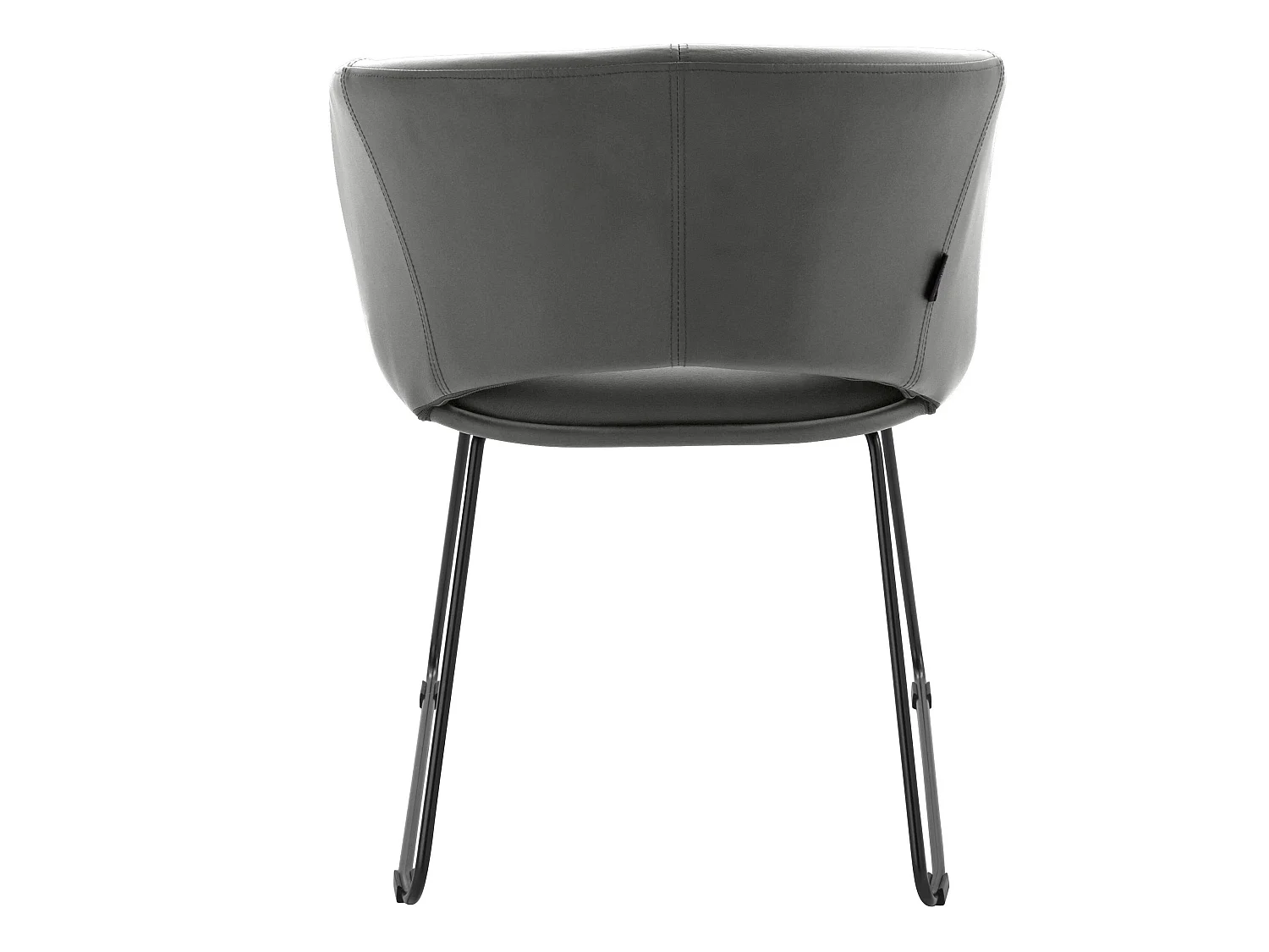 Plymouth | Chaise de salle à manger rembourrée en PU gris