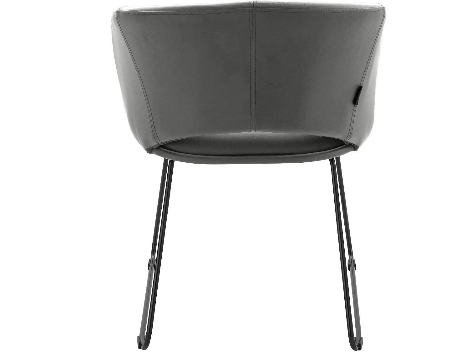 Plymouth | Chaise de salle à manger rembourrée en PU gris