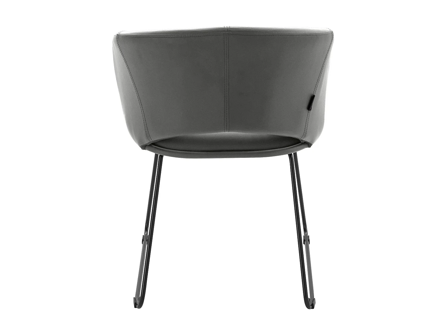 Plymouth | Chaise de salle à manger rembourrée en PU gris