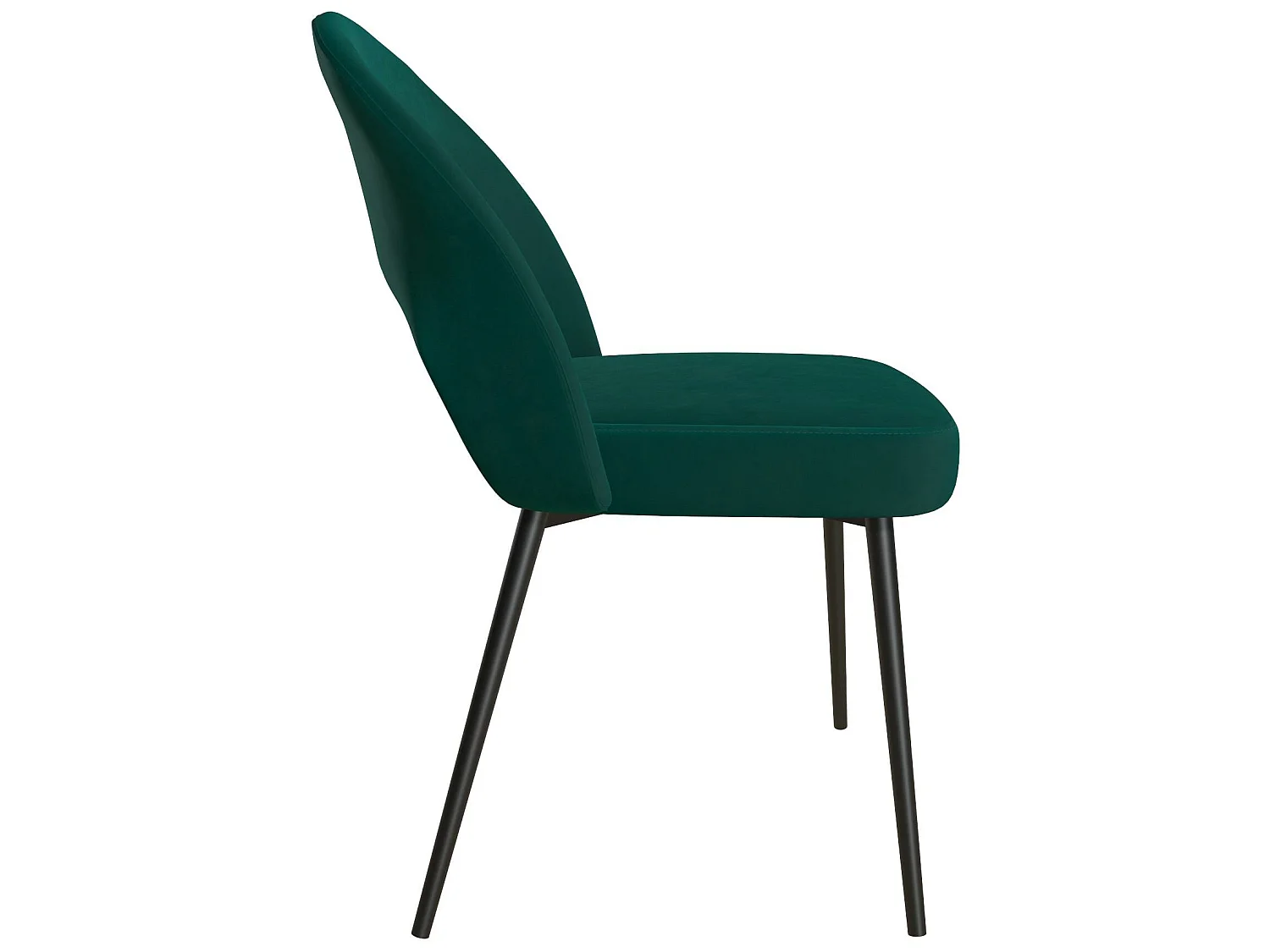 Alexi | Chaise de salle à manger rembourrée en velours vert émeraude