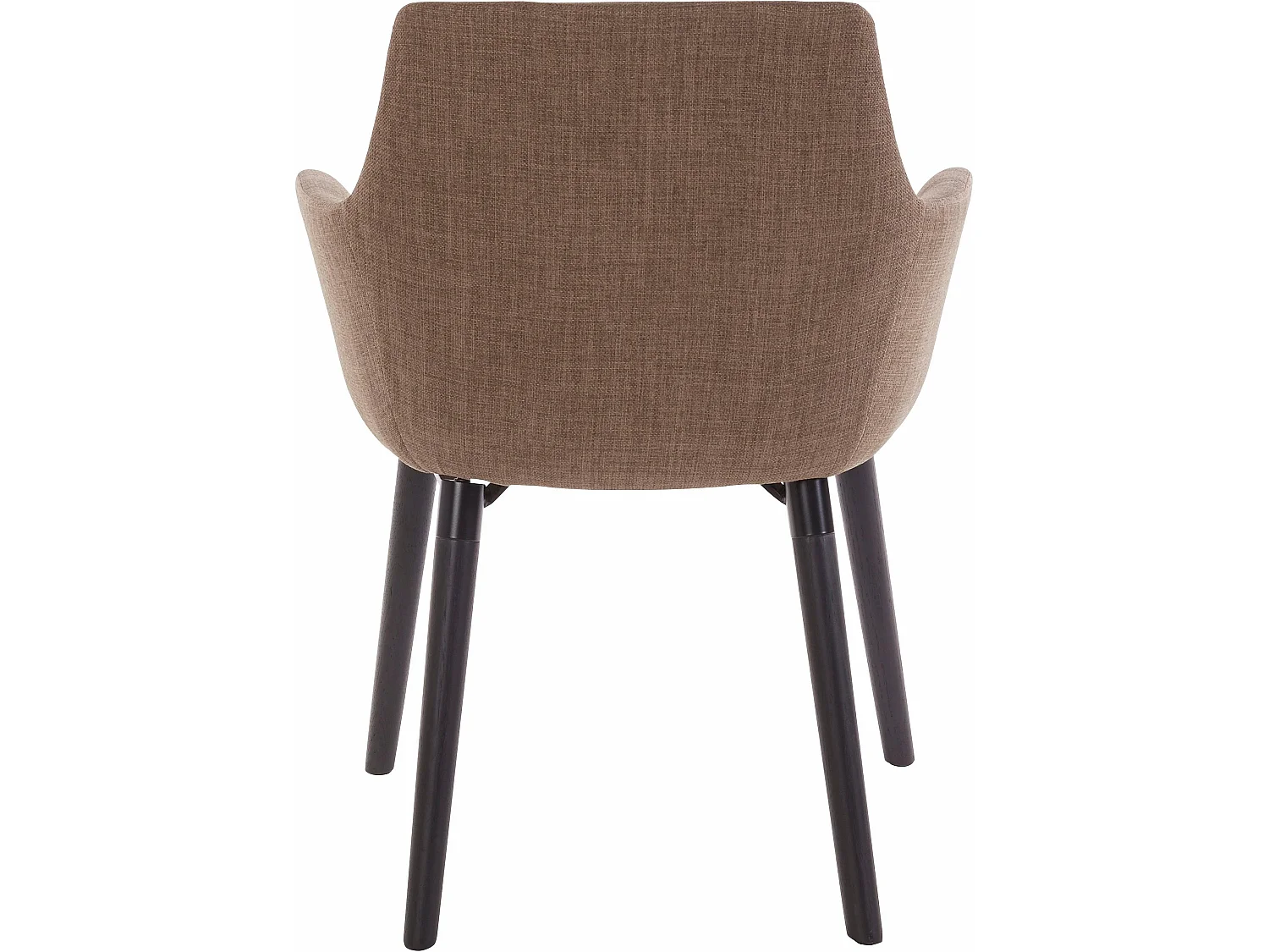 Set di 2 sedie da pranzo imbottite in tessuto cappuccino