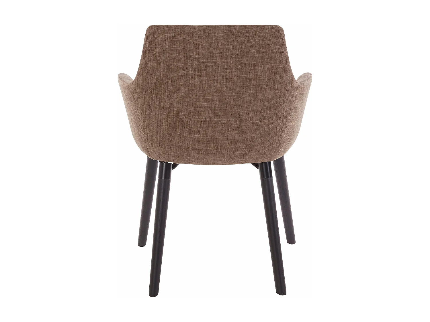 Set di 2 sedie da pranzo imbottite in tessuto cappuccino