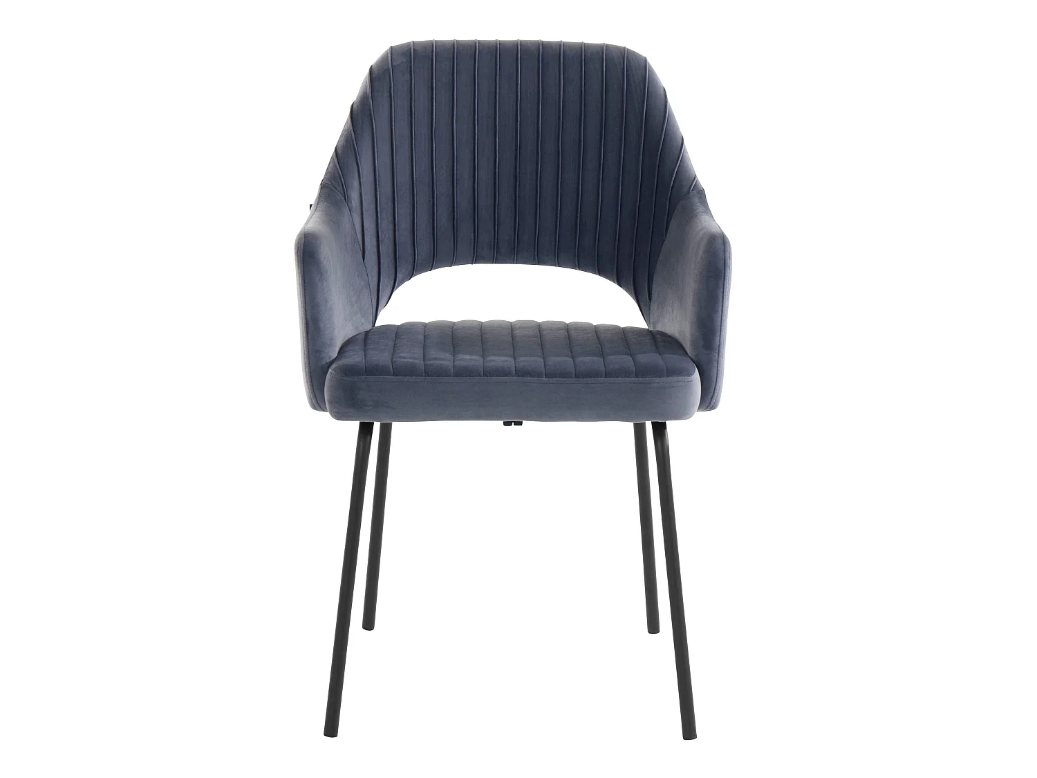 Britney | Lot de 2 chaises de salle à manger rembourrées en velours gris