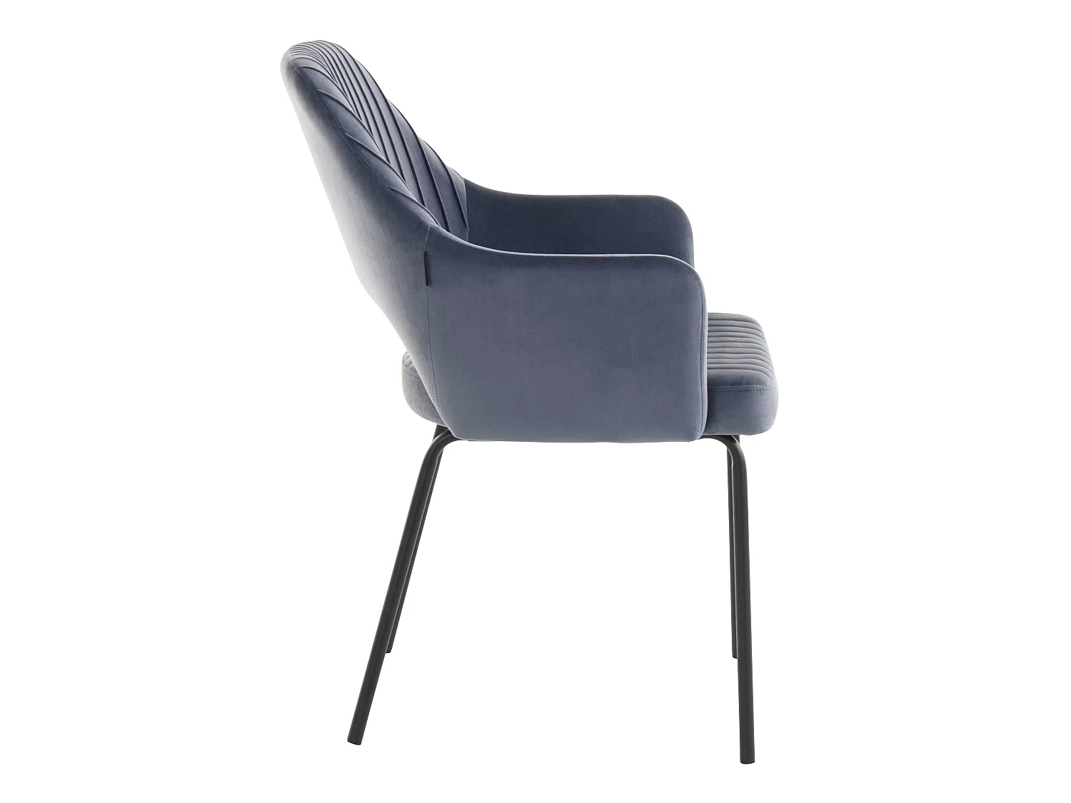 Britney | Lot de 2 chaises de salle à manger rembourrées en velours gris