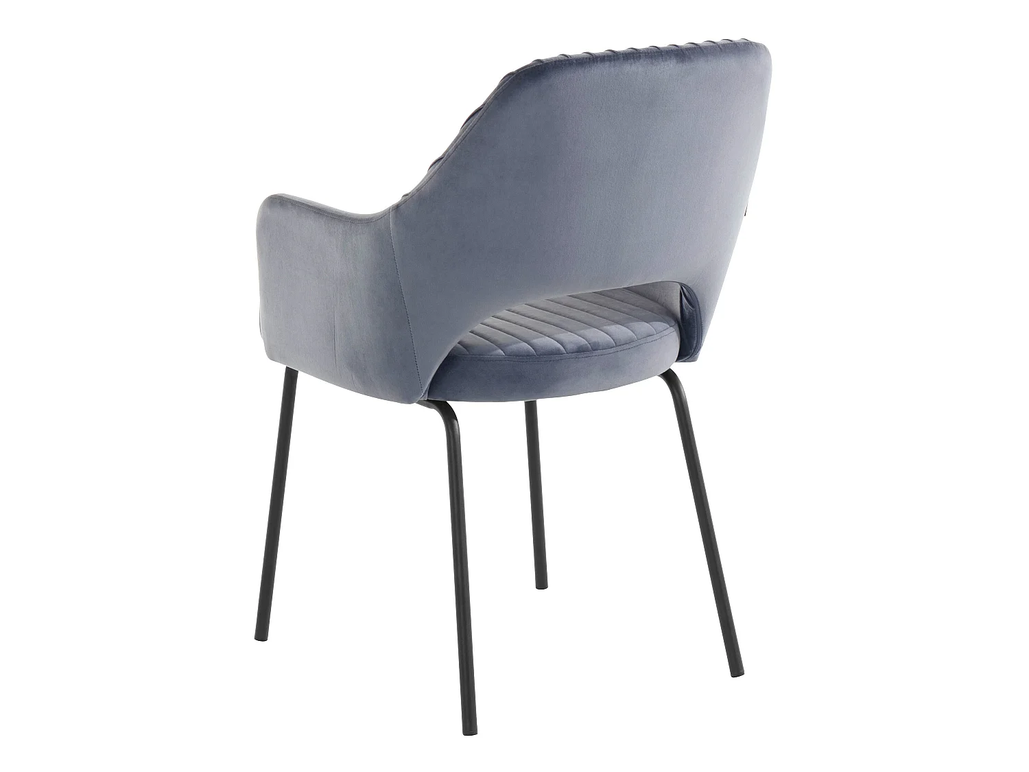 Britney | Lot de 2 chaises de salle à manger rembourrées en velours gris