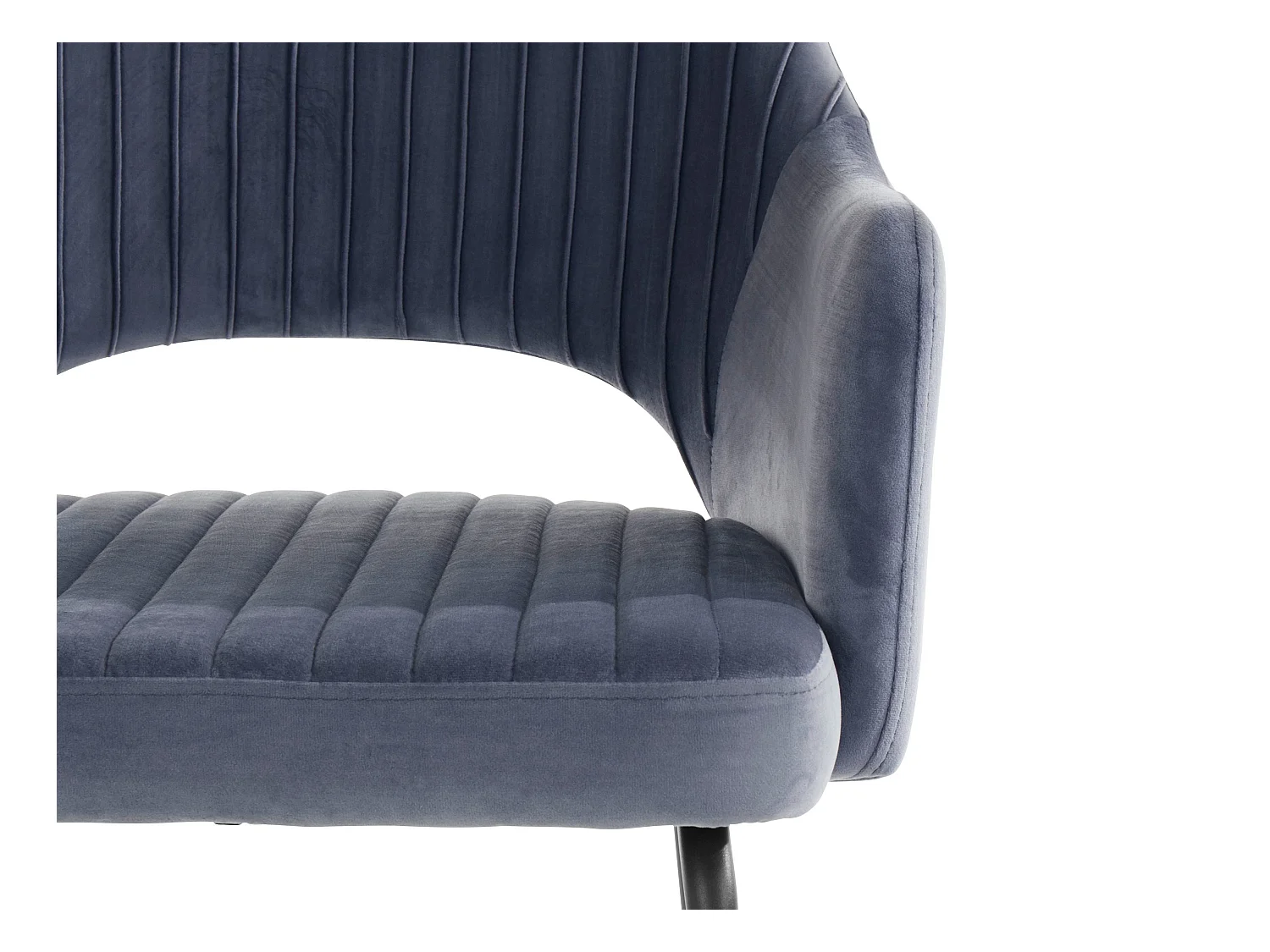 Britney | Lot de 2 chaises de salle à manger rembourrées en velours gris