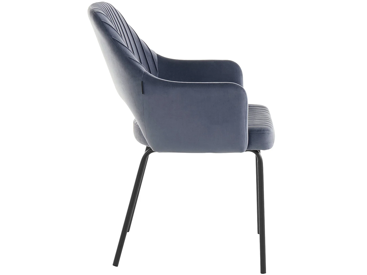 Britney | Lot de 2 chaises de salle à manger rembourrées en velours gris