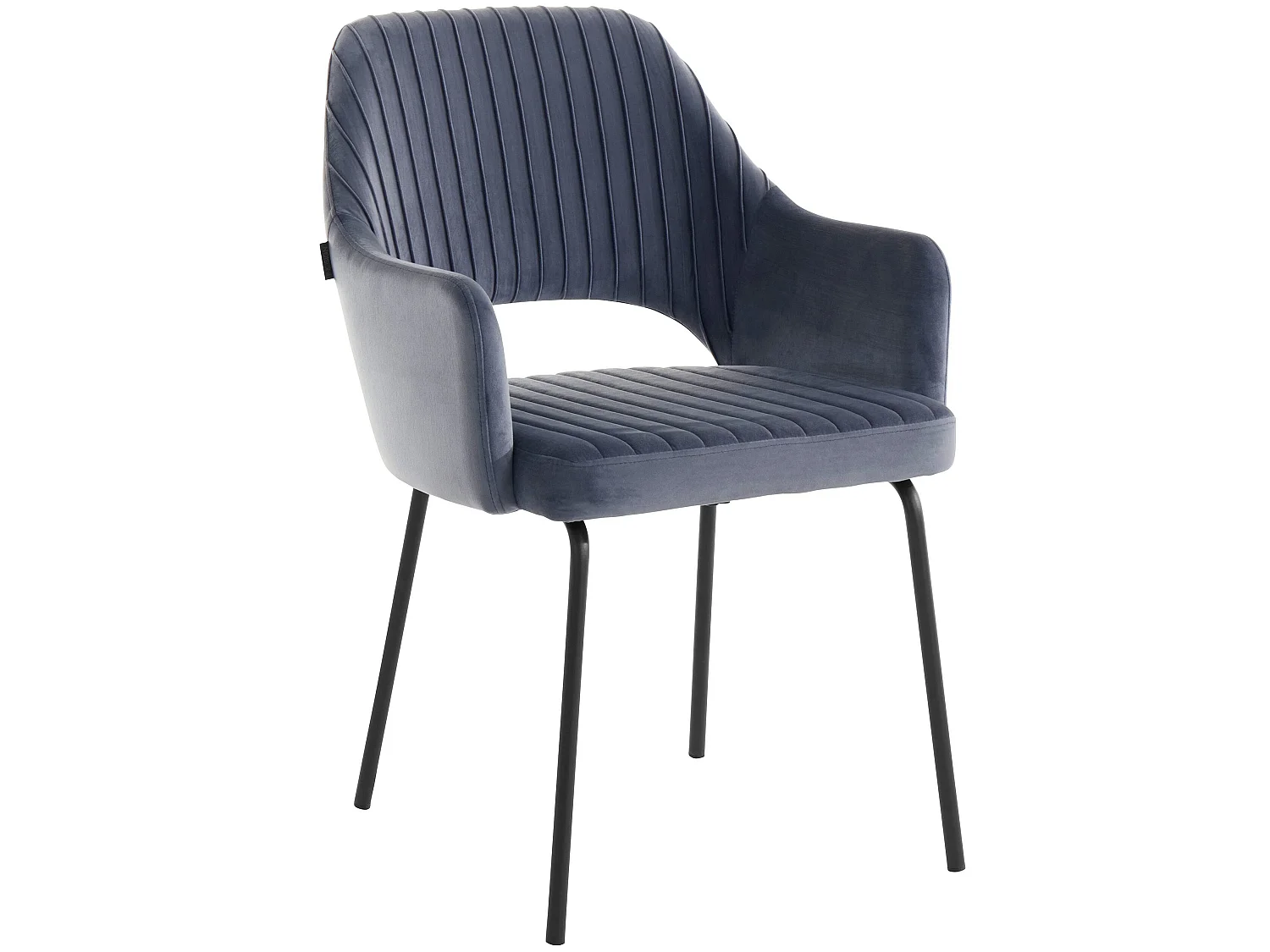 Britney | Lot de 2 chaises de salle à manger rembourrées en velours gris