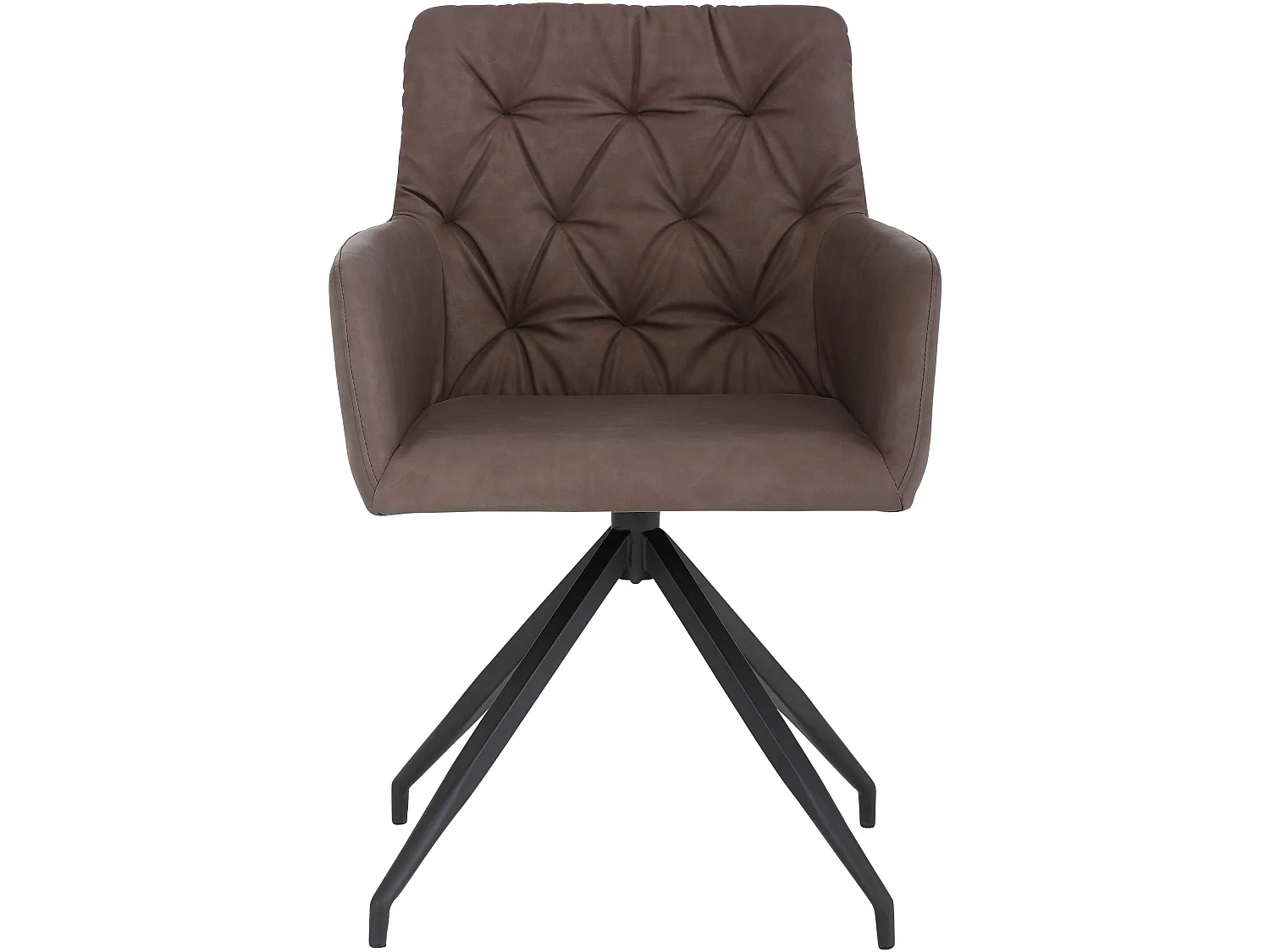 Ashley | Lot de 2 chaises de salle à manger rembourrées en PU marron