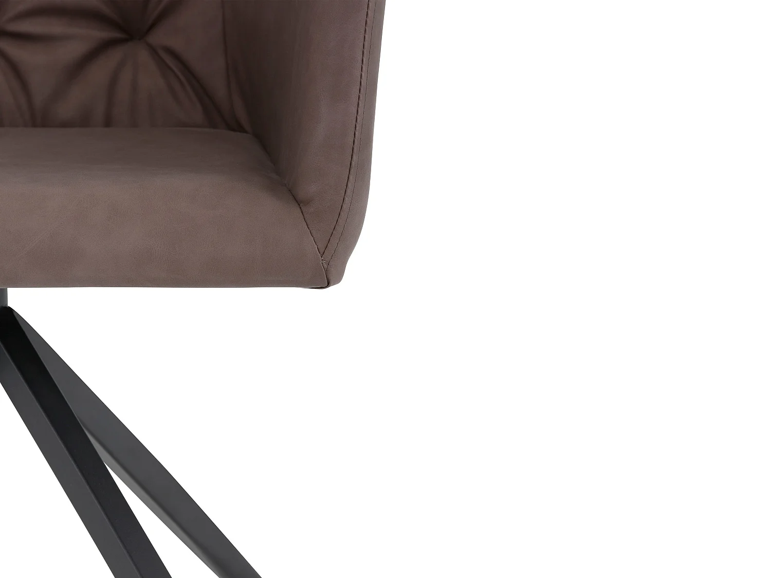 Ashley | Lot de 2 chaises de salle à manger rembourrées en PU marron