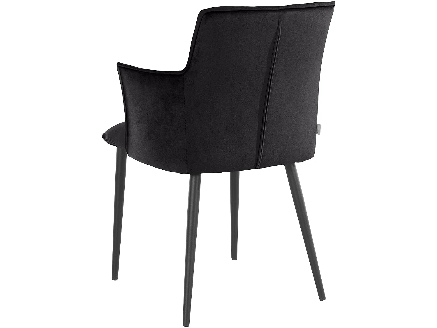 Marcia | Lot de 2 chaises de salle à manger rembourrées en velours noir