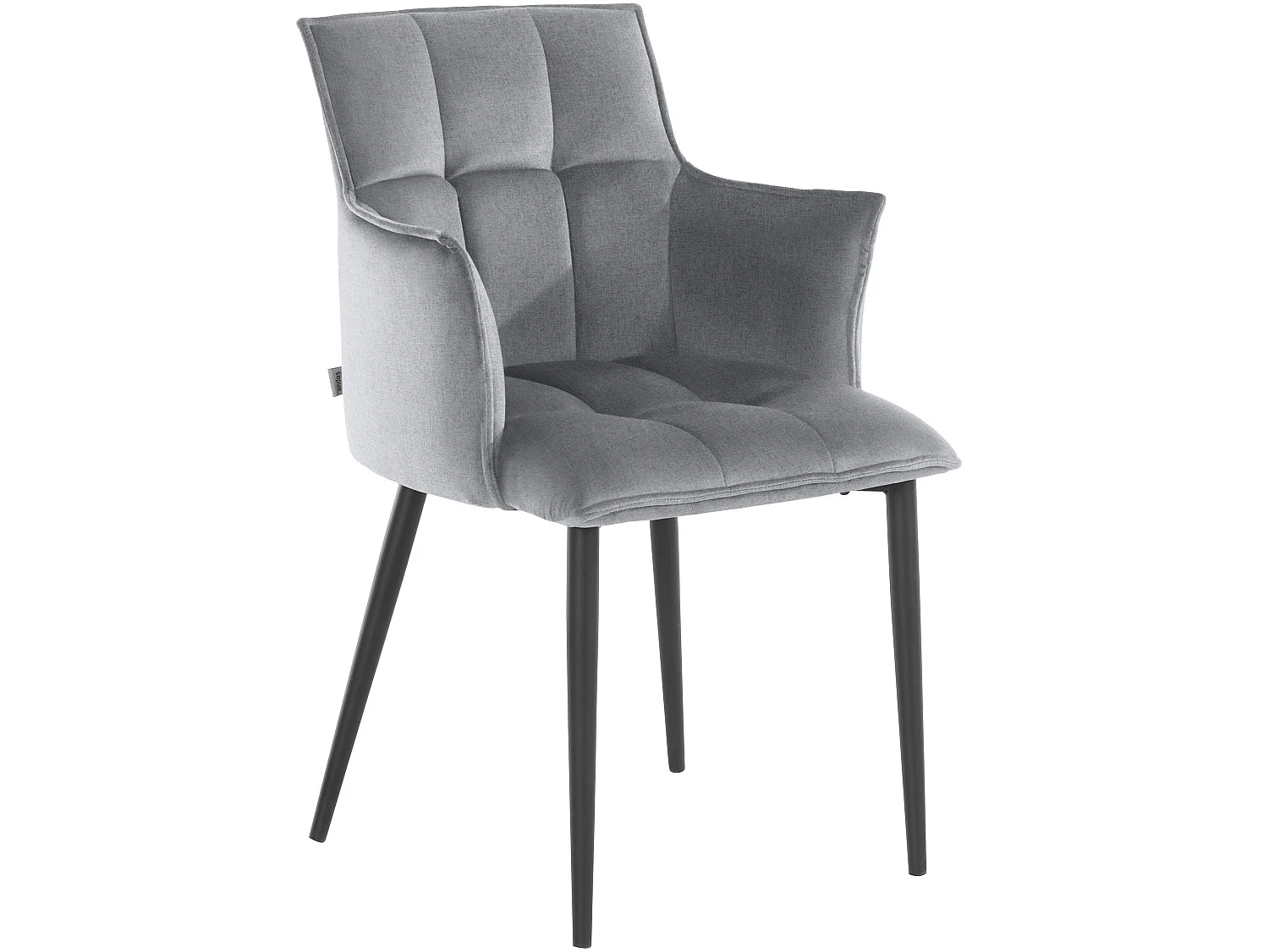 Set di 2 sedie da pranzo imbottite in tessuto intrecciato