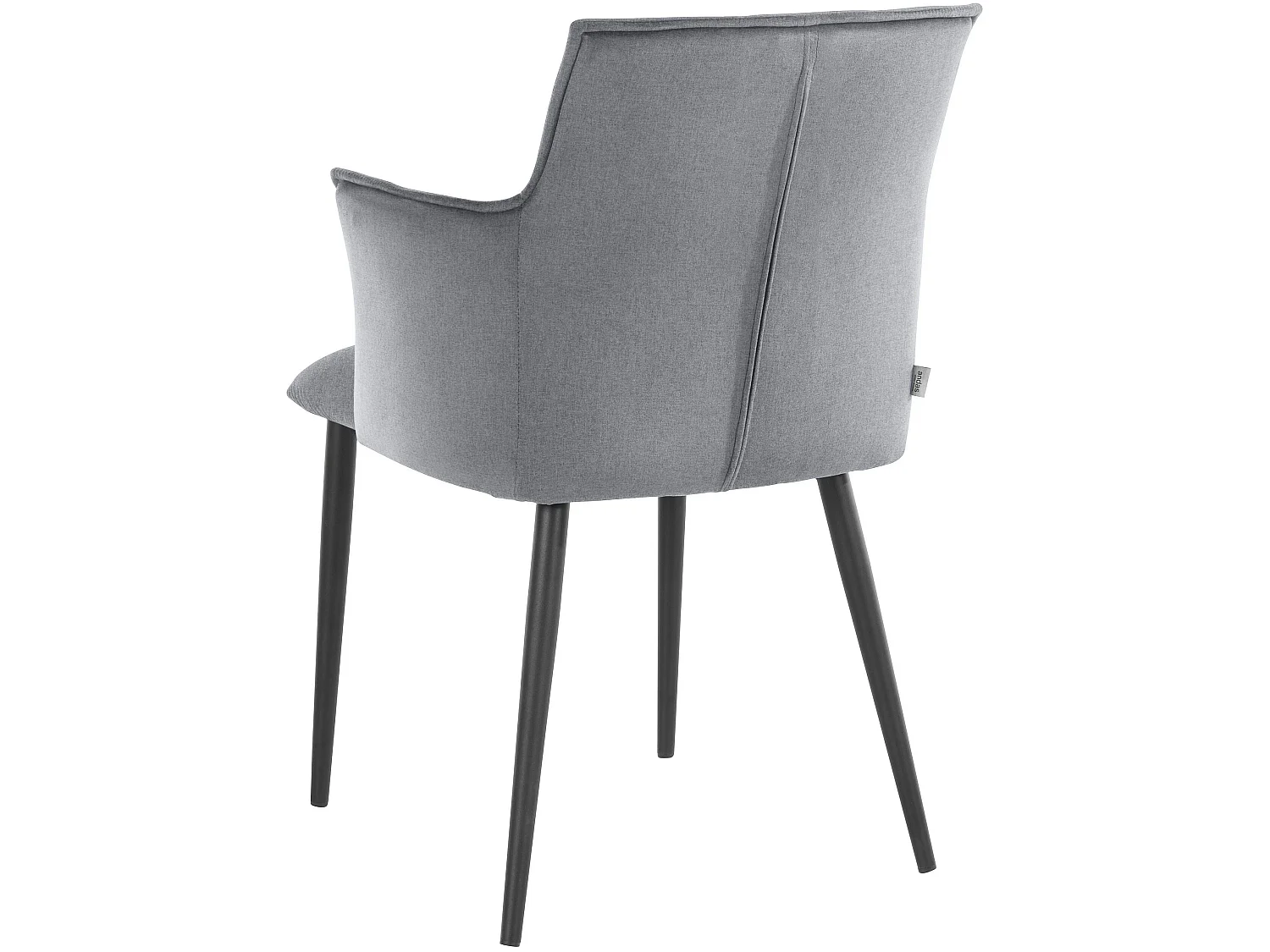 Set di 2 sedie da pranzo imbottite in tessuto intrecciato