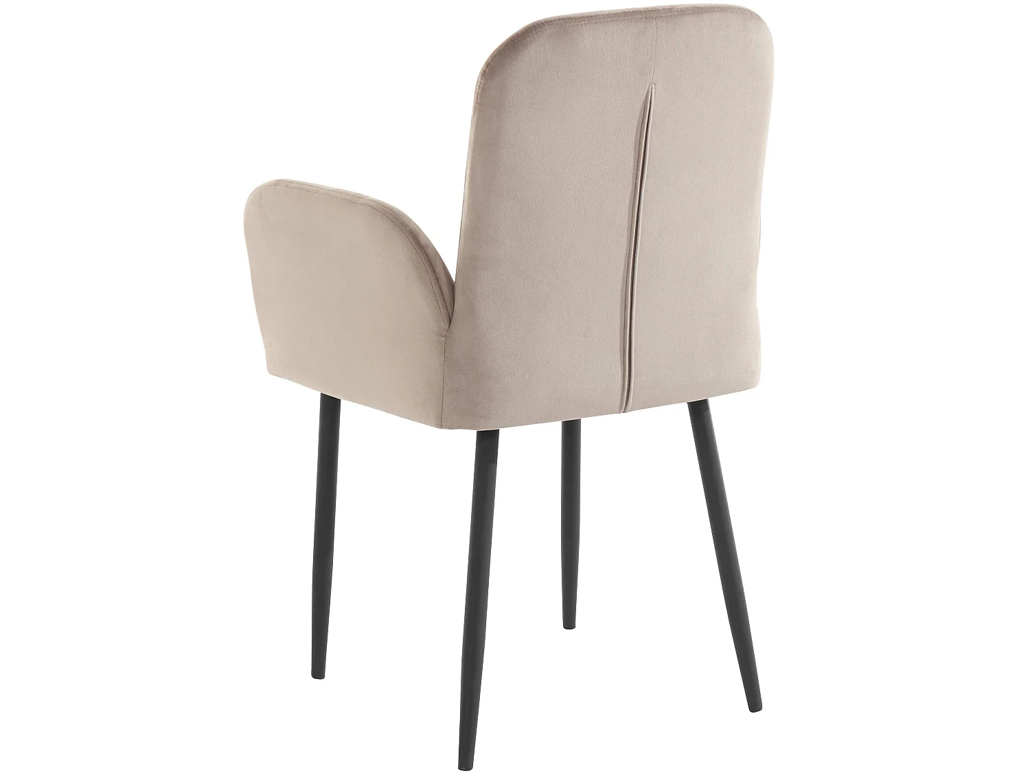 Set di 2 sedie da pranzo imbottite in velluto marrone chiaro