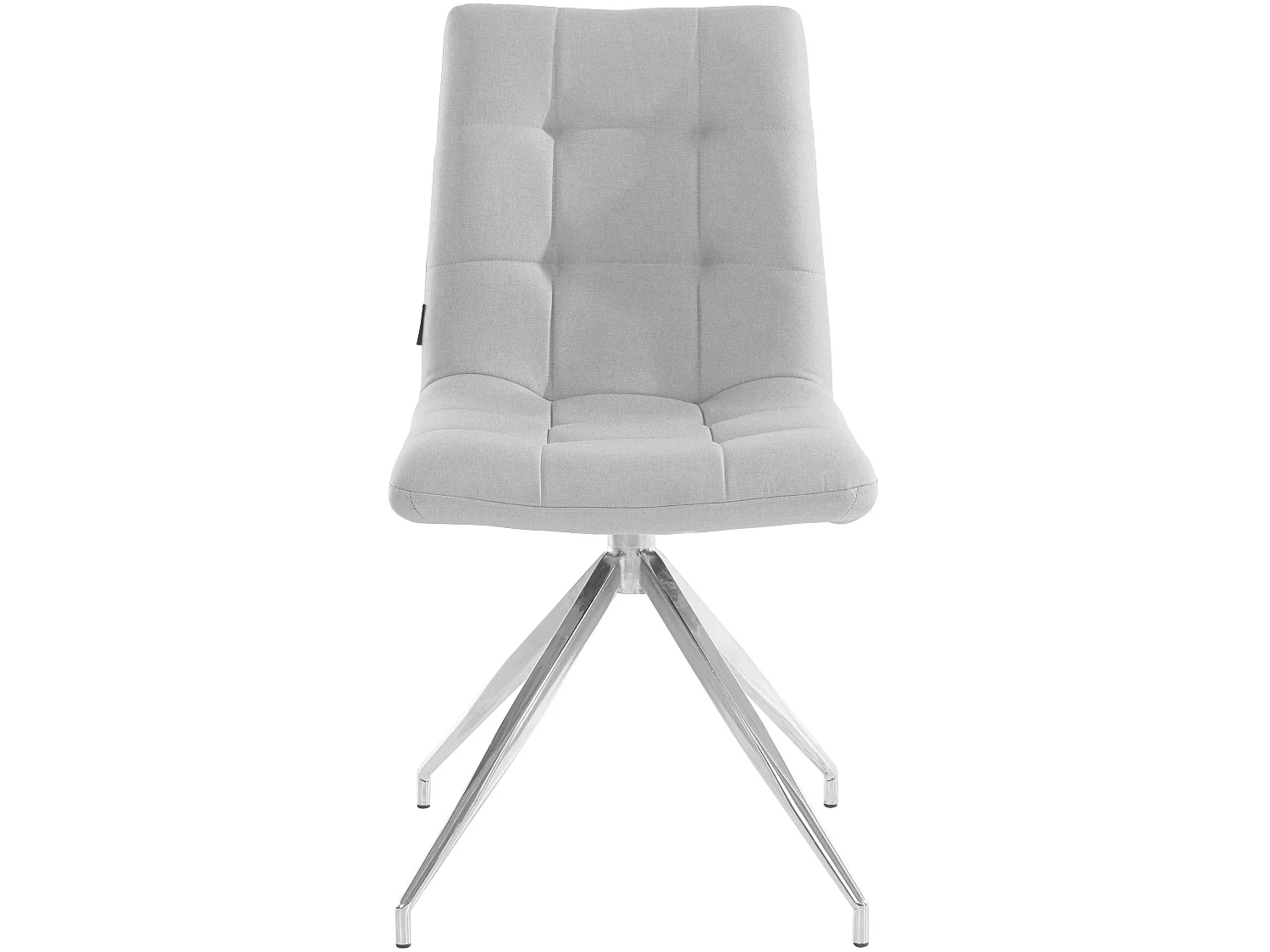 Juego de 2 sillas de comedor tapizadas en tela con patas de metal