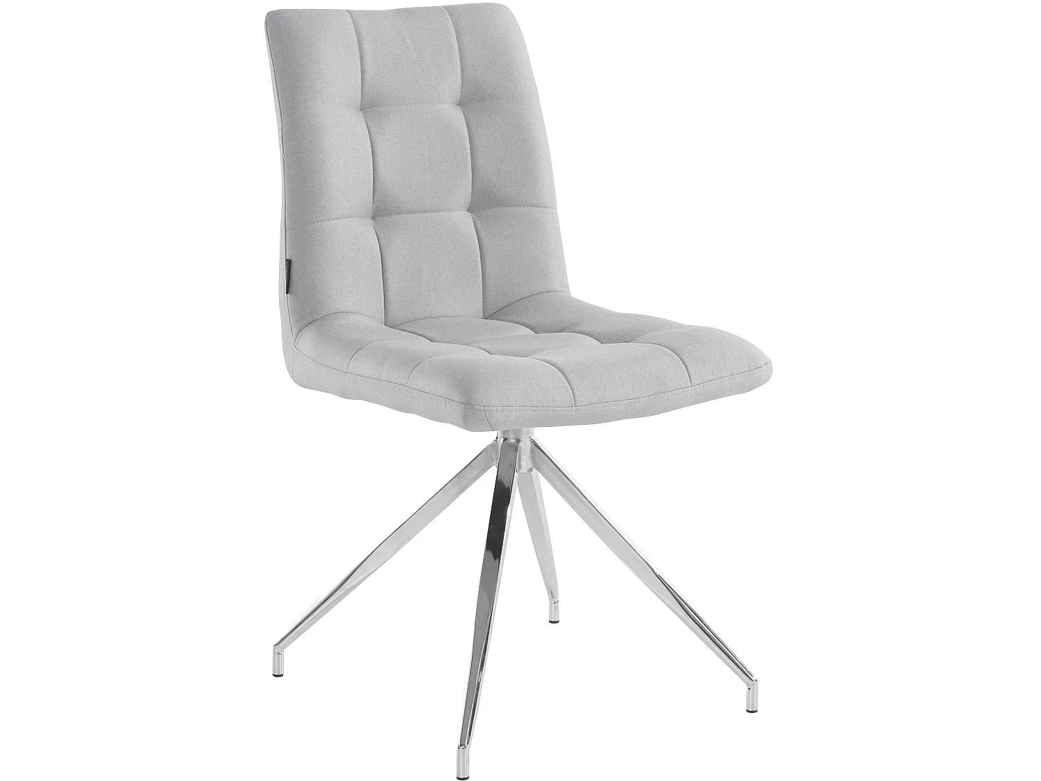 Juego de 2 sillas de comedor tapizadas en tela con patas de metal