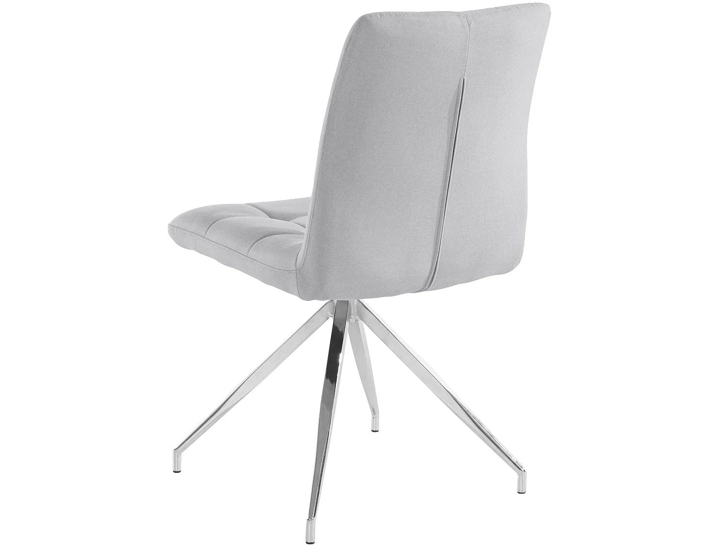 Juego de 2 sillas de comedor tapizadas en tela con patas de metal