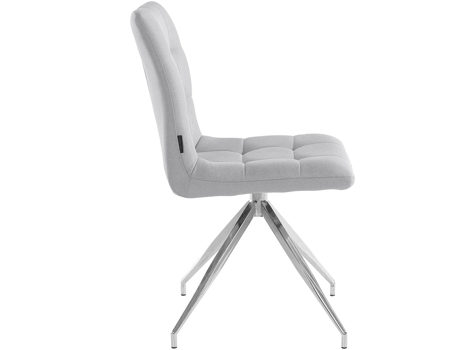 Juego de 2 sillas de comedor tapizadas en tela con patas de metal