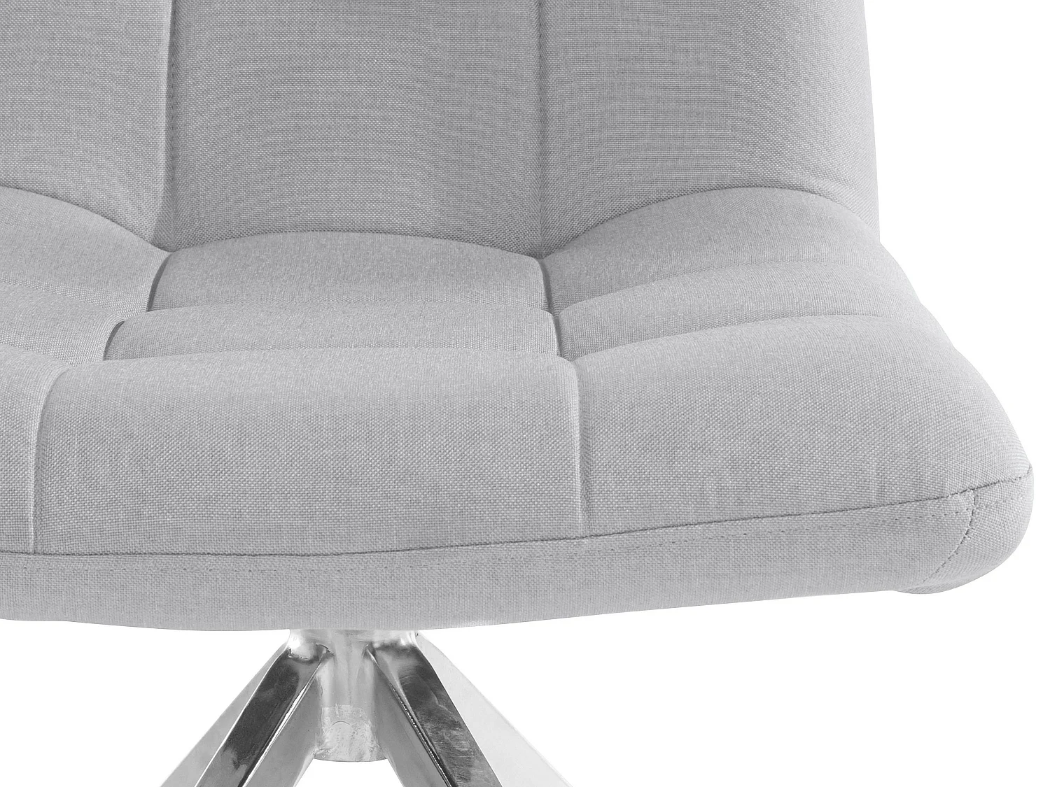 Juego de 2 sillas de comedor tapizadas en tela con patas de metal