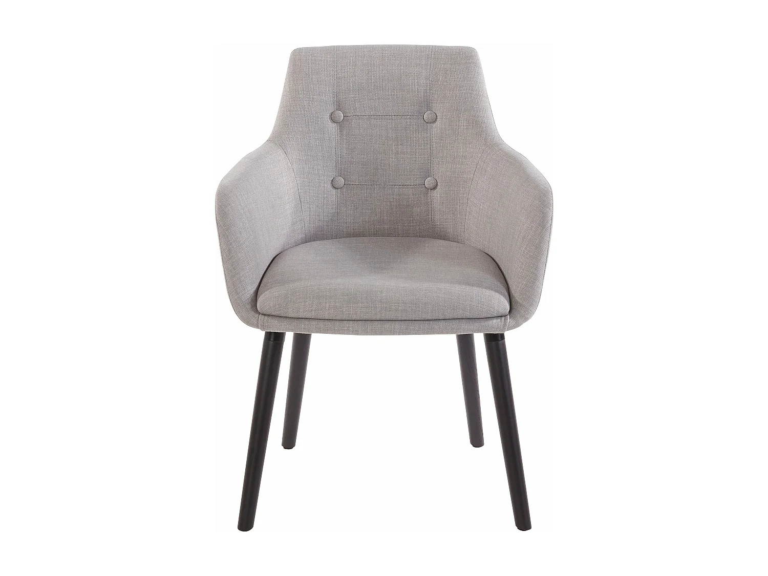 Bradford | Lot de 2 chaises de salle à manger rembourrées en tissu gris clair