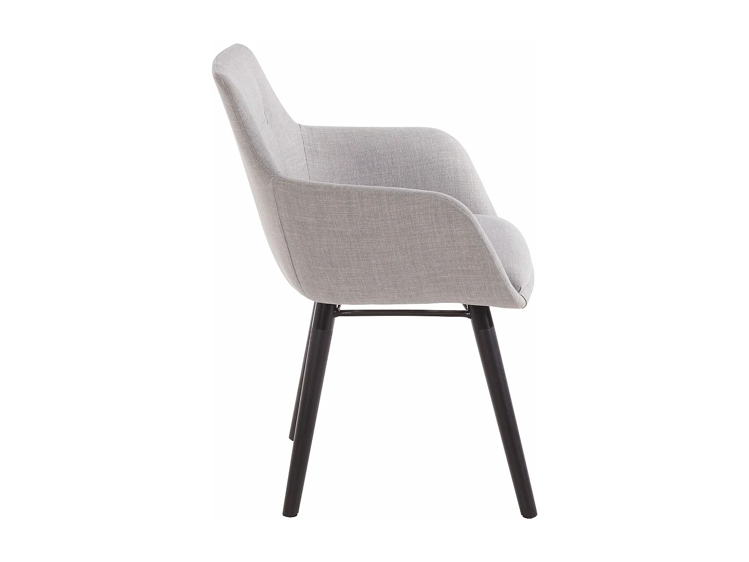 Bradford | Lot de 2 chaises de salle à manger rembourrées en tissu gris clair