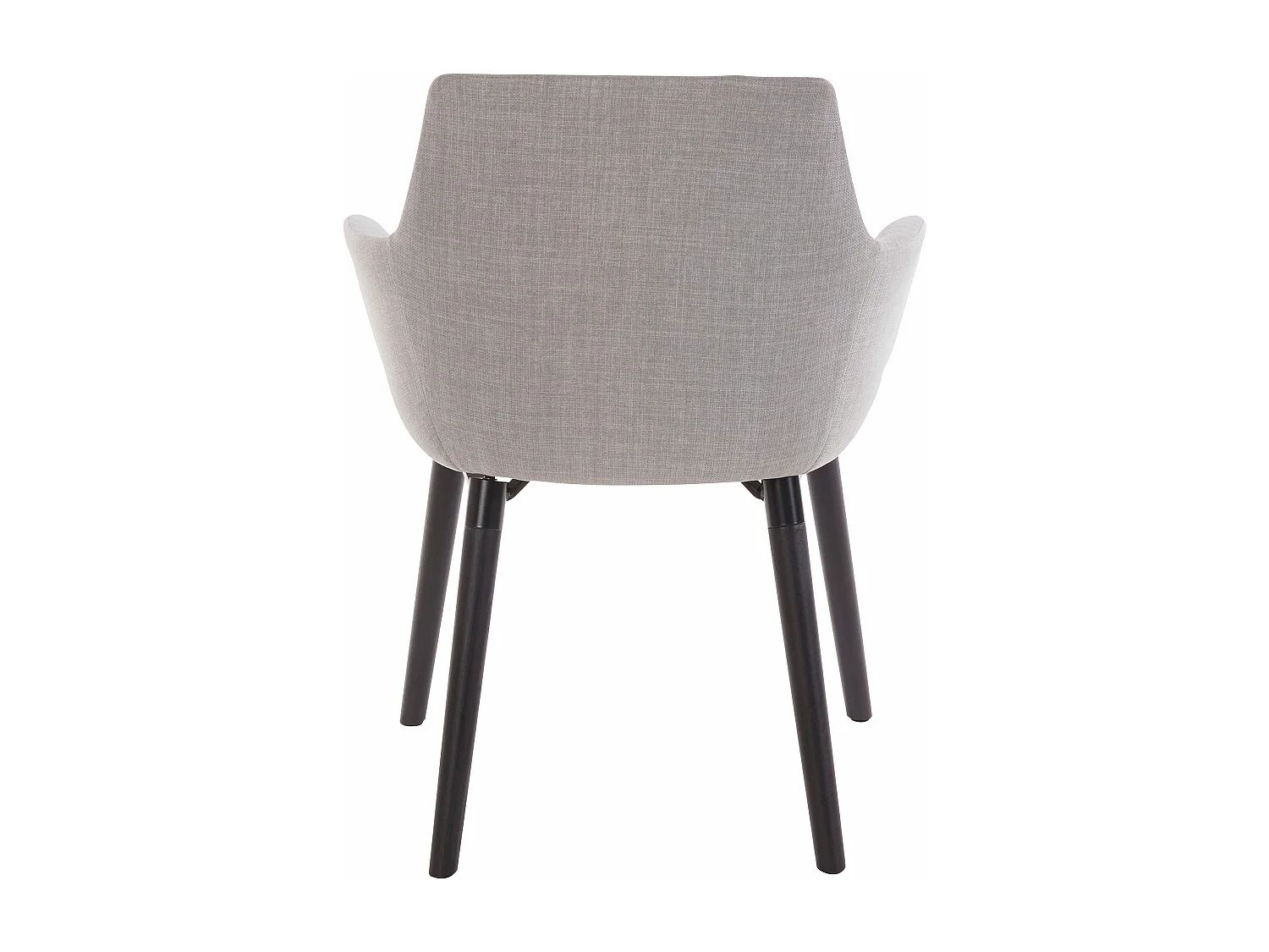 Bradford | Lot de 2 chaises de salle à manger rembourrées en tissu gris clair