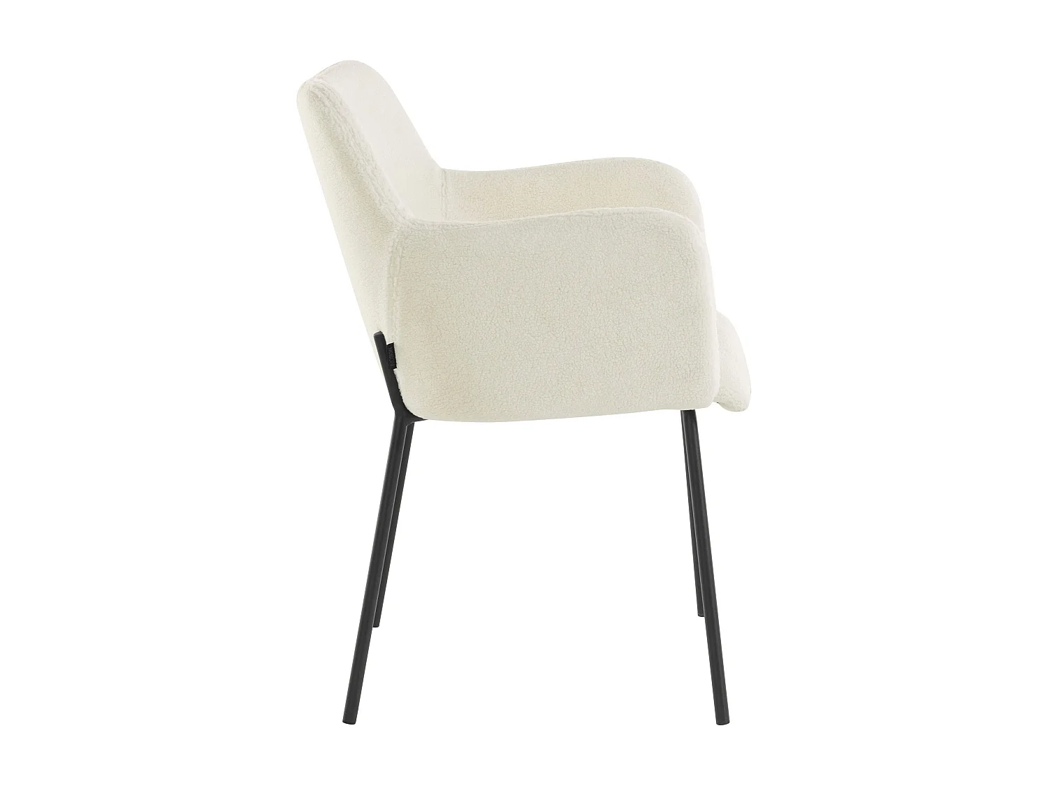 Gepolsterte Esszimmerstühle im 2er-Set in Teddyweiß