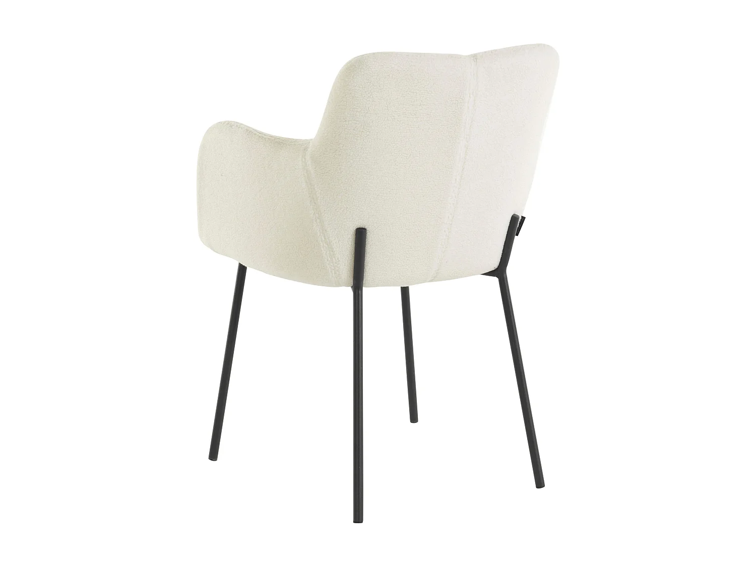 Gepolsterte Esszimmerstühle im 2er-Set in Teddyweiß