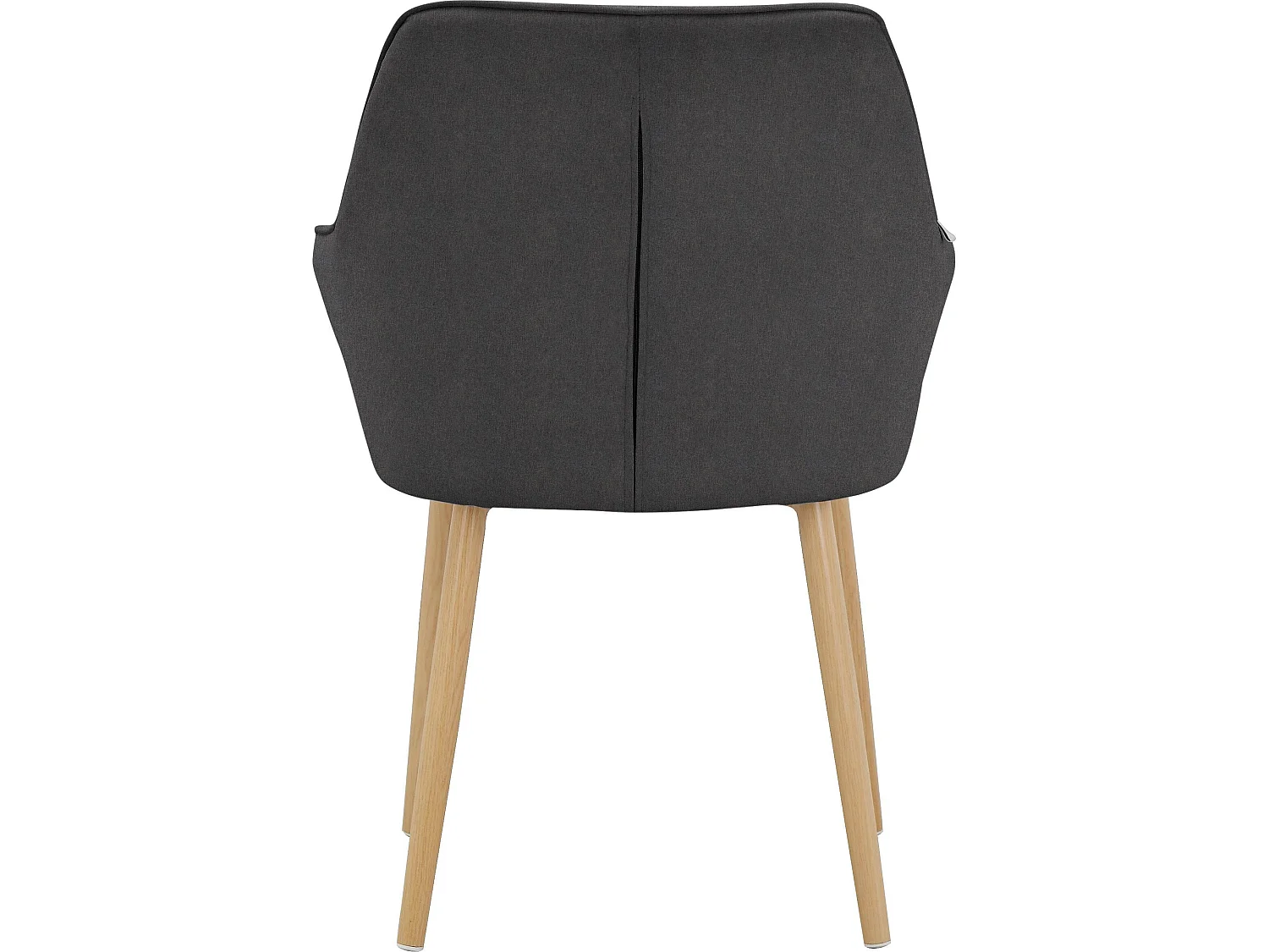 Betty | Lot de 2 chaises de salle à manger rembourrées en velours anthracite