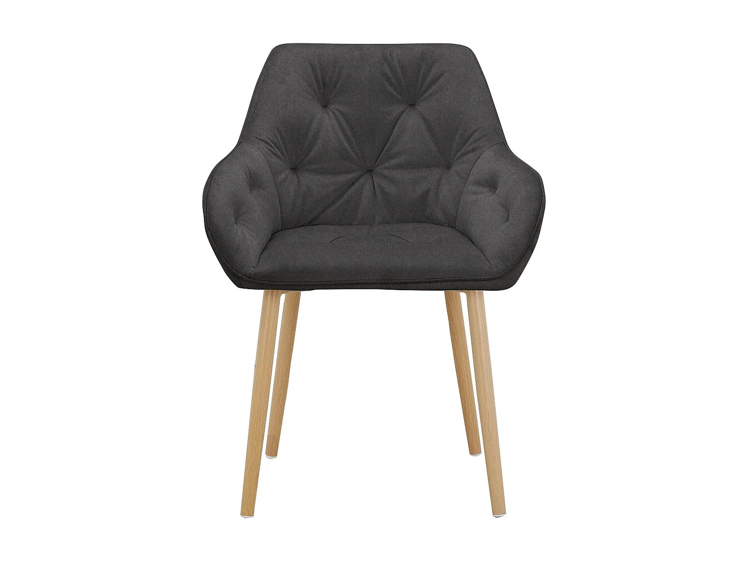 Gepolsterte Esszimmerstühle im 2er-Set aus Samt, anthrazit