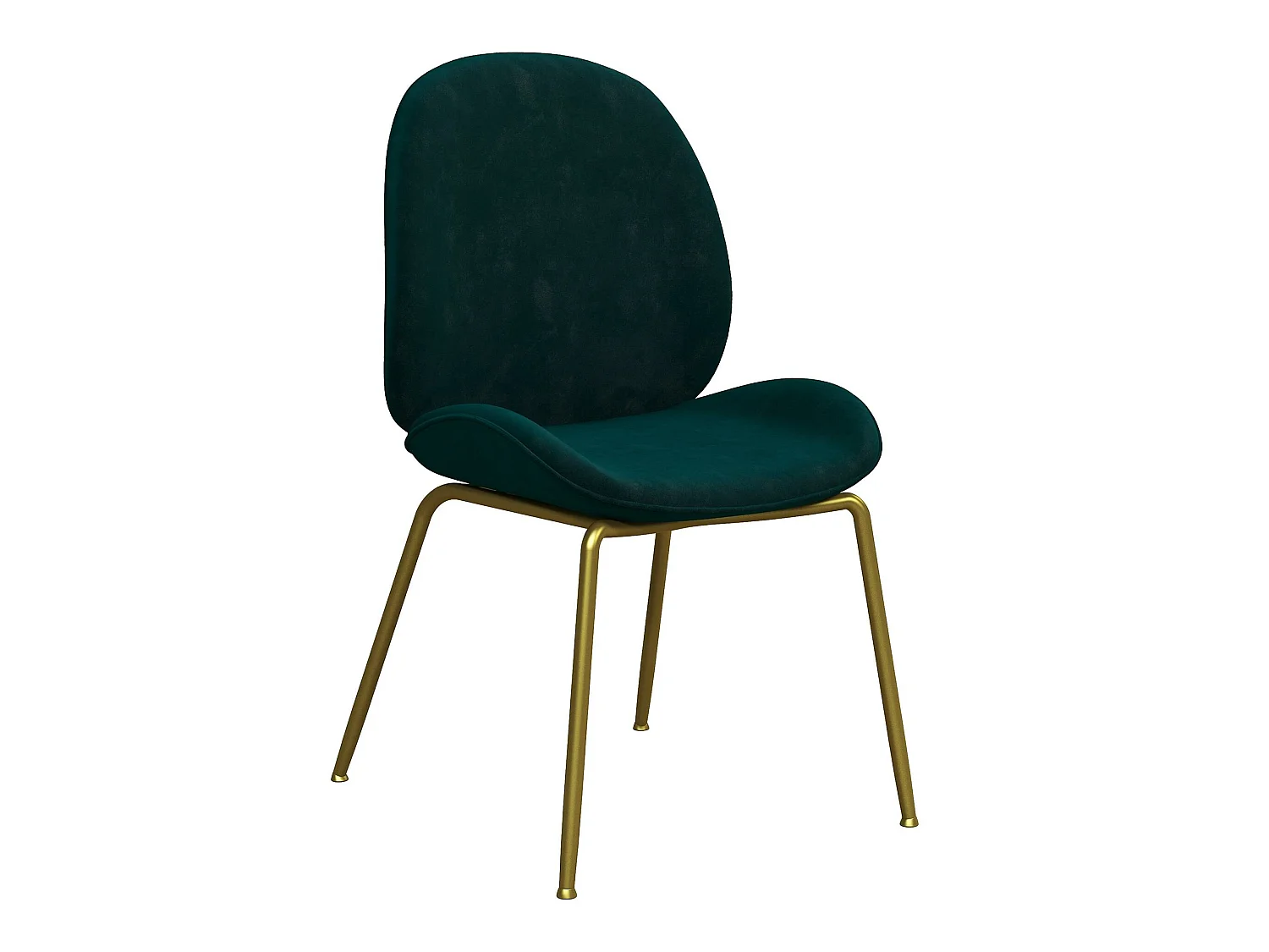 Astor | Chaise de salle à manger rembourrée en velours vert