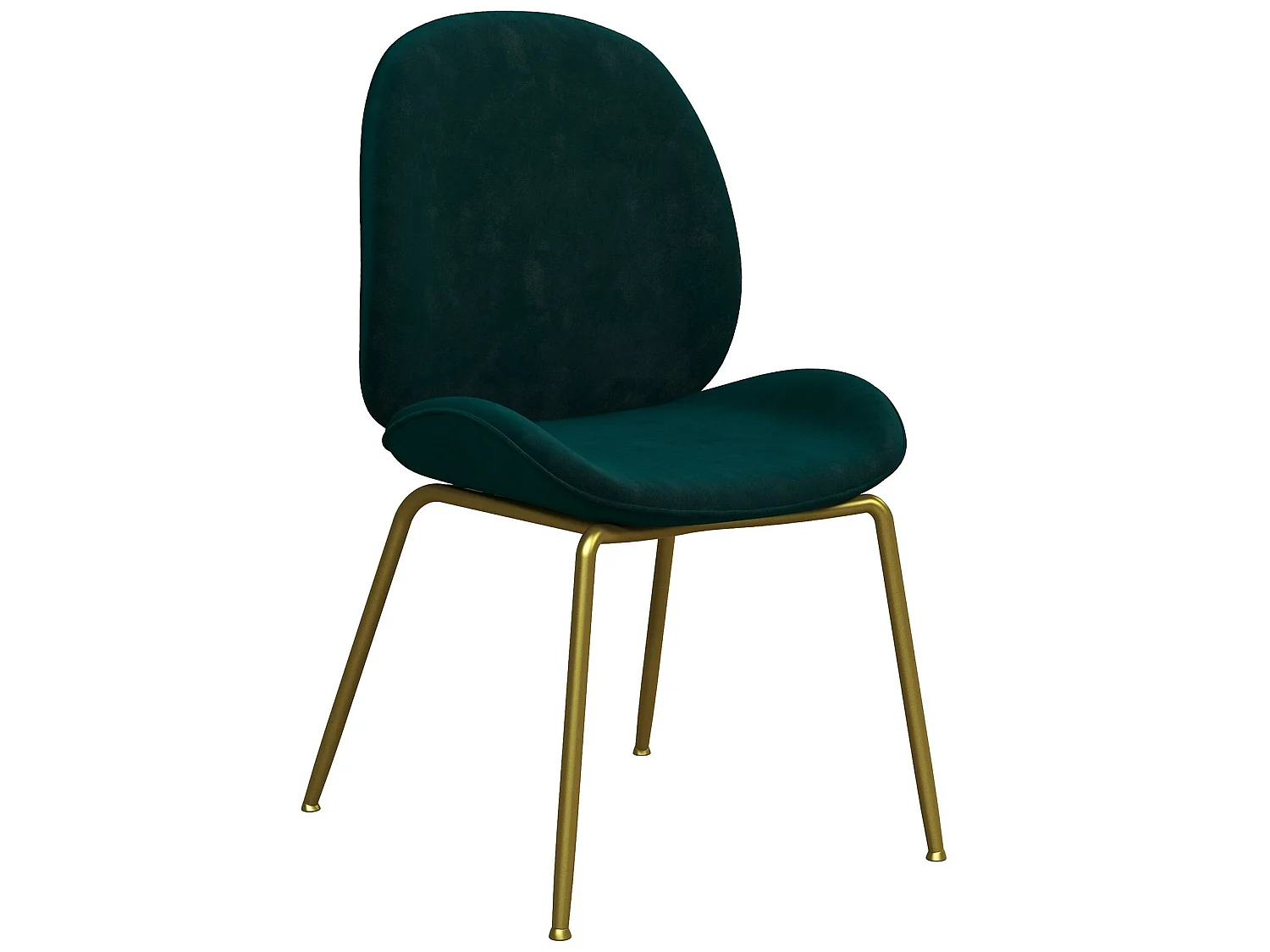 Astor | Chaise de salle à manger rembourrée en velours vert