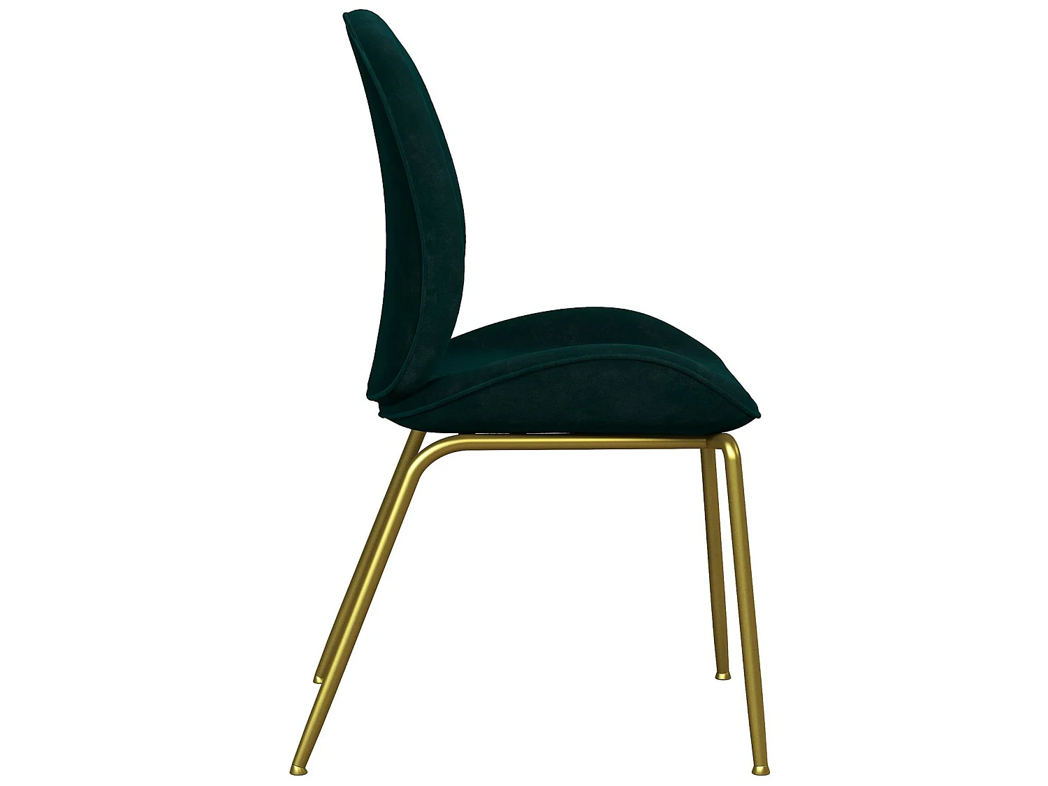 Astor | Chaise de salle à manger rembourrée en velours vert
