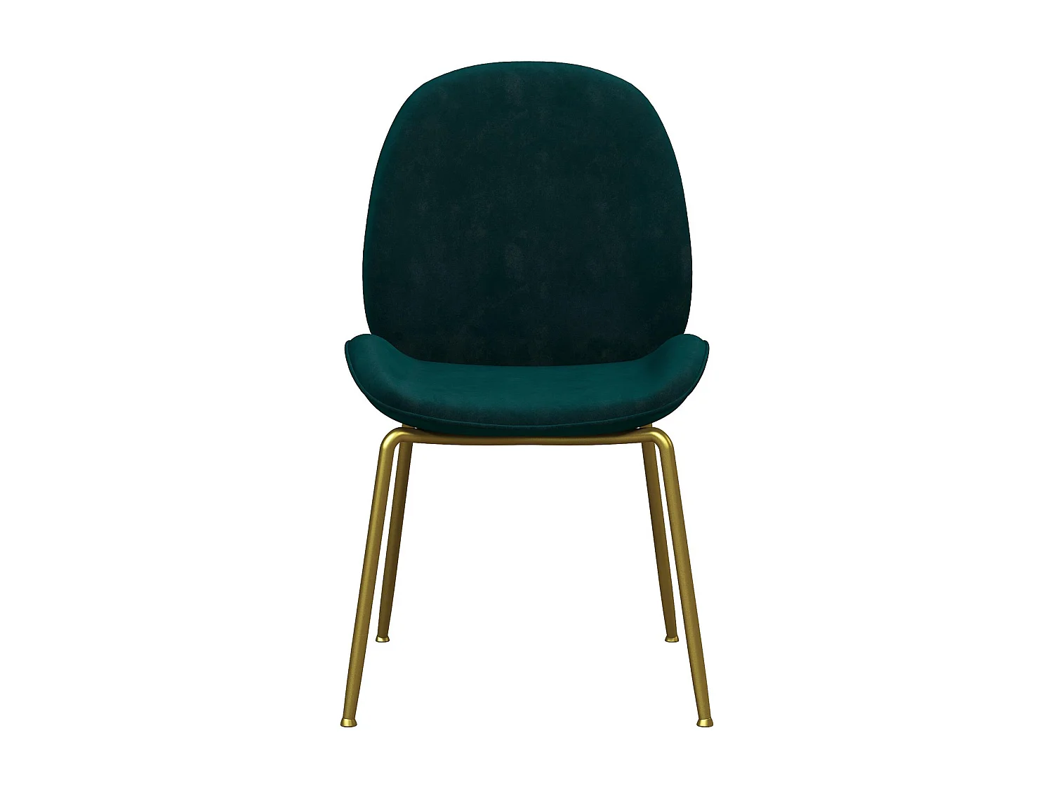 Gepolsterter Esszimmerstuhl in Samtgrün