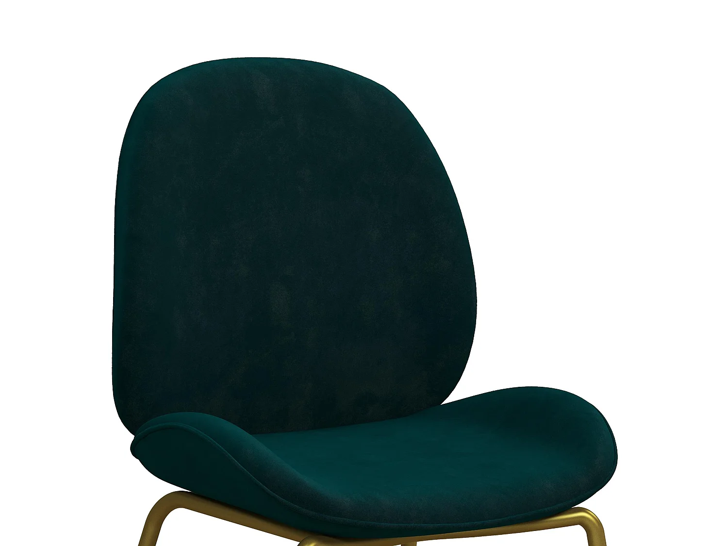 Gepolsterter Esszimmerstuhl in Samtgrün