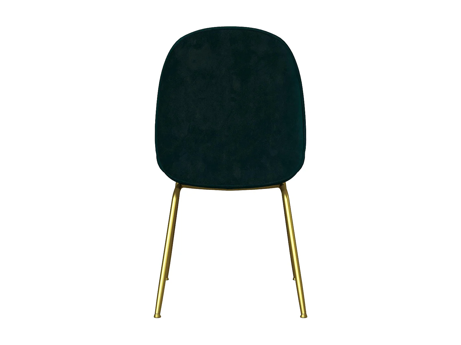 Gepolsterter Esszimmerstuhl in Samtgrün