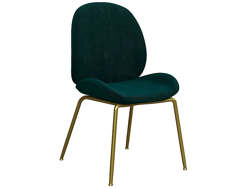 Astor | Chaise de salle à manger rembourrée en velours vert