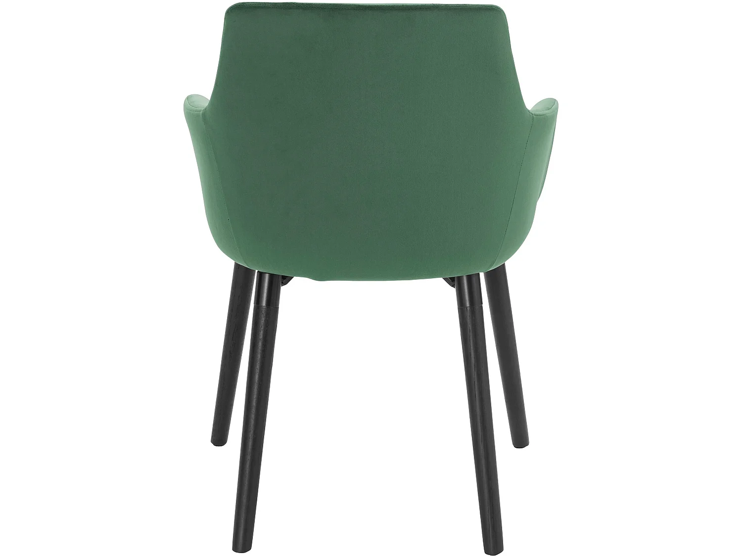 Bradford | Lot de 2 chaises de salle à manger rembourrées en velours vert foncé