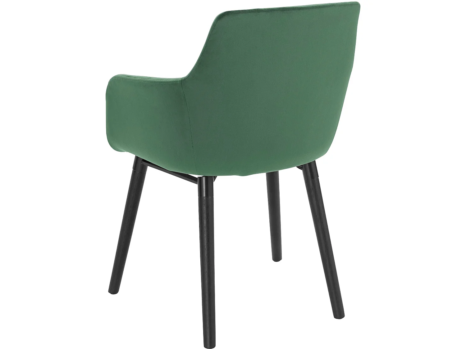 Bradford | Lot de 2 chaises de salle à manger rembourrées en velours vert foncé