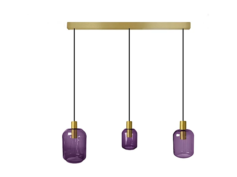 Suspensão TOSEL  SVALBARD SMB vidro conjunto pálido D60 x  H100  cm