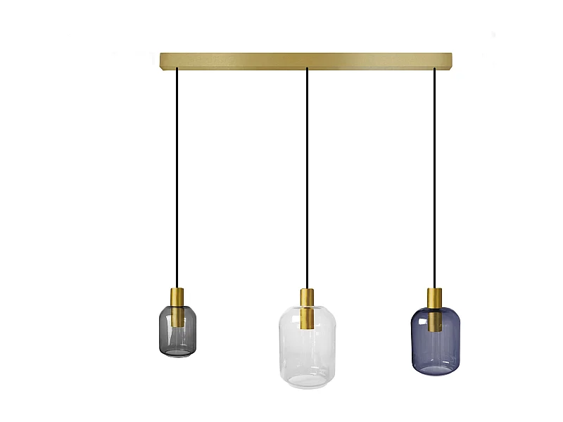 Lustre TOSEL ,métal,Doré ,H100xD 20x P 60 cm