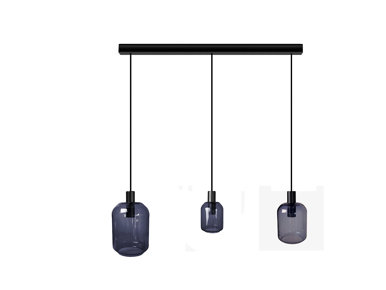 Lustre TOSEL ,métal,Bleu,H100xD 20xP60 cm