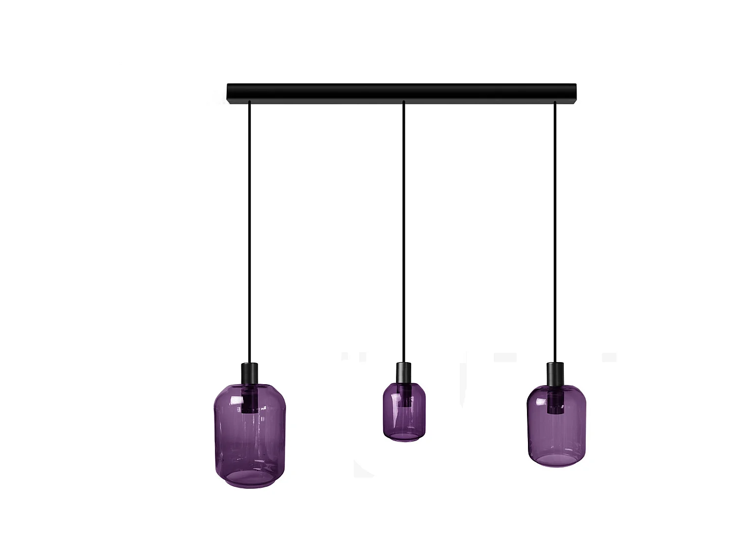 Lustre TOSEL ,métal,Violet ,H100xD 20x P 60 cm