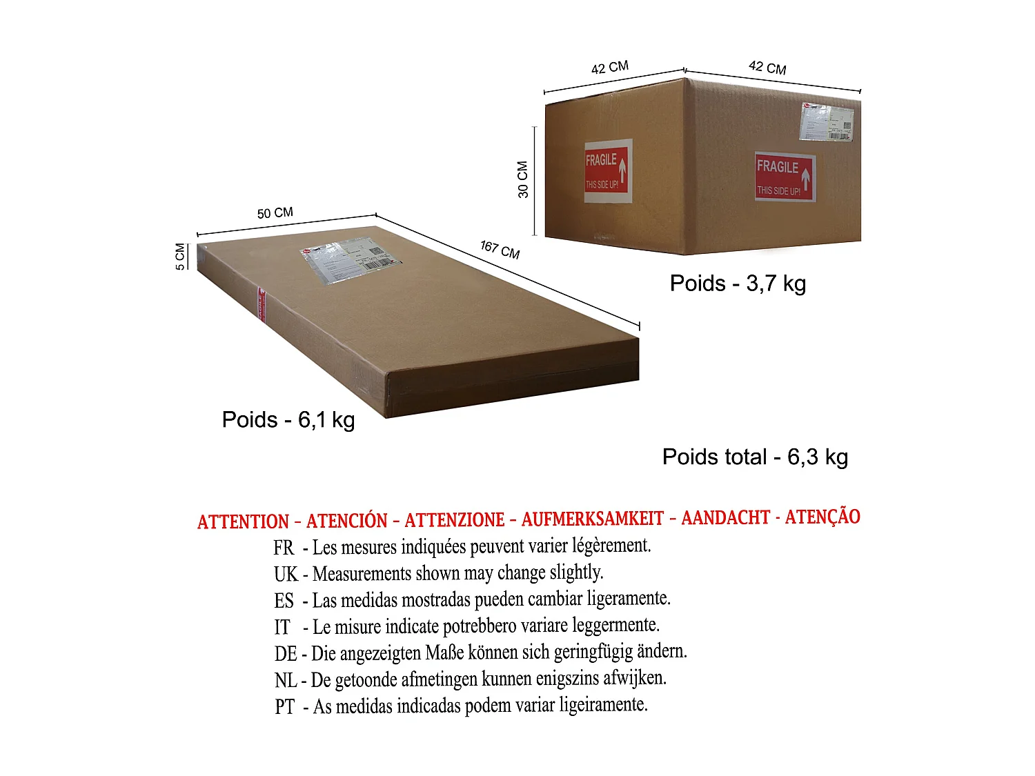 Candeeiro de Pé TOSEL LARSEN metal articulado vermelho D40 x  H155  cm