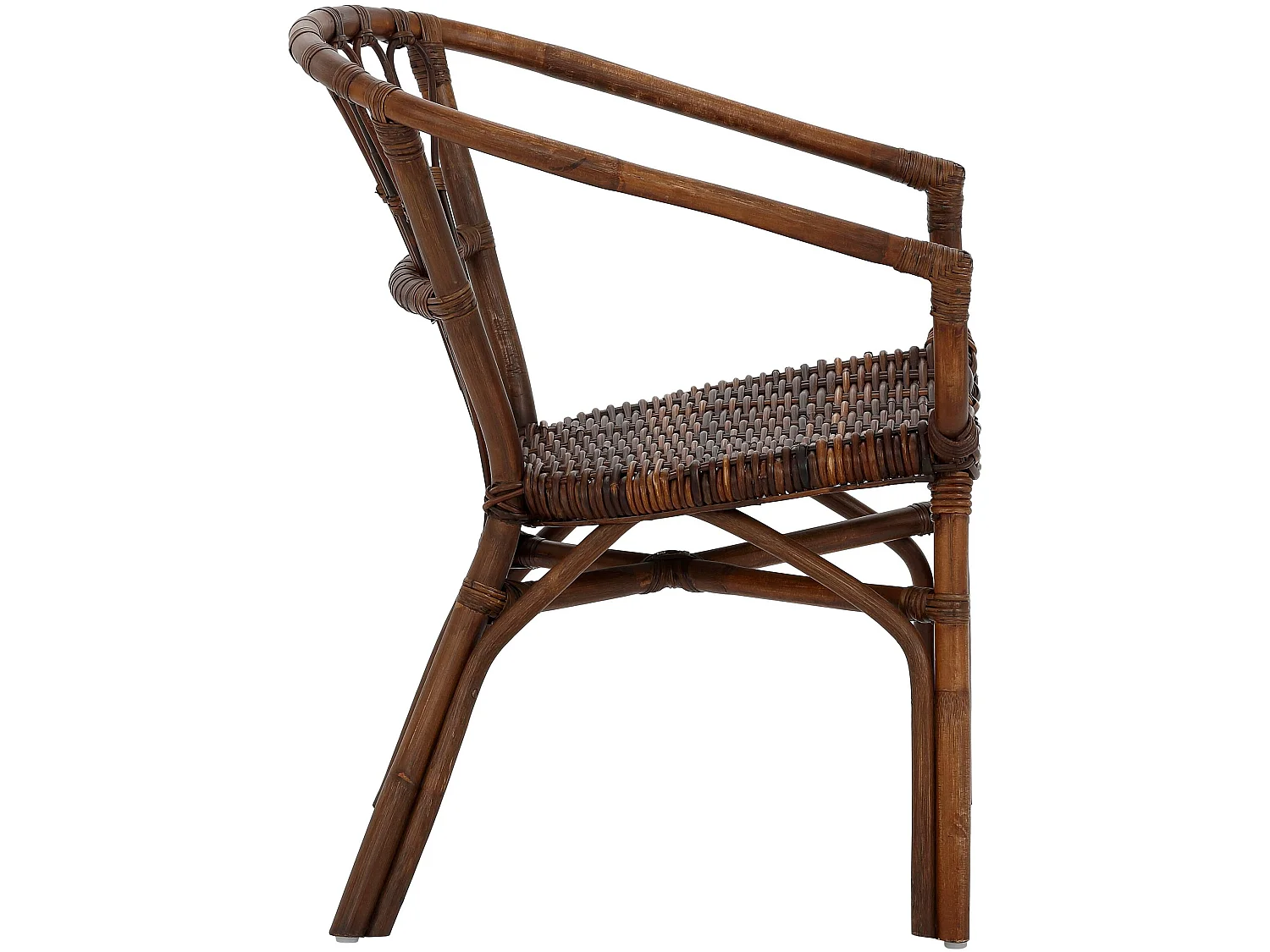 Esszimmerstühle im 2er-Set in Rattanbraun