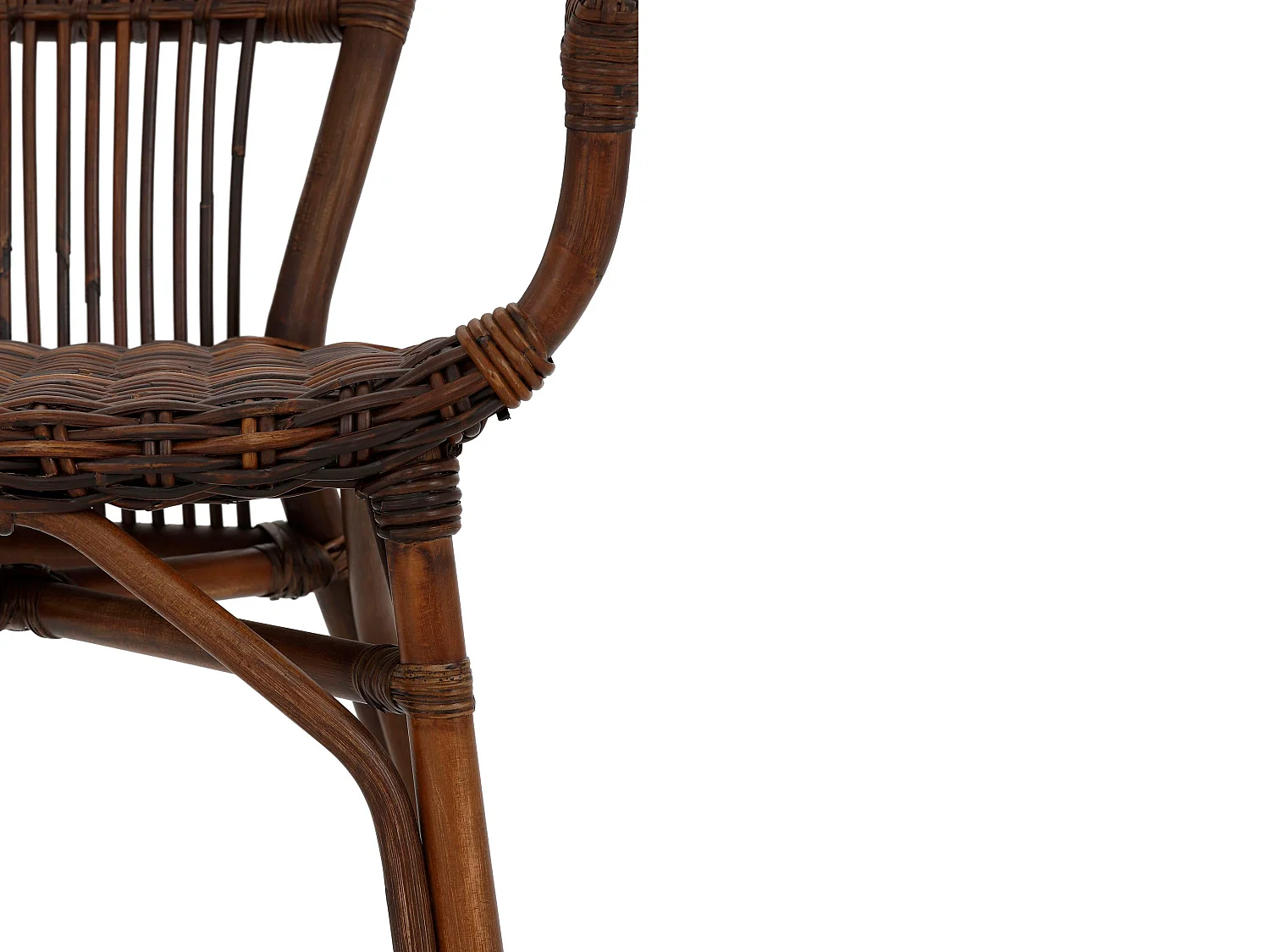 Esszimmerstühle im 2er-Set in Rattanbraun