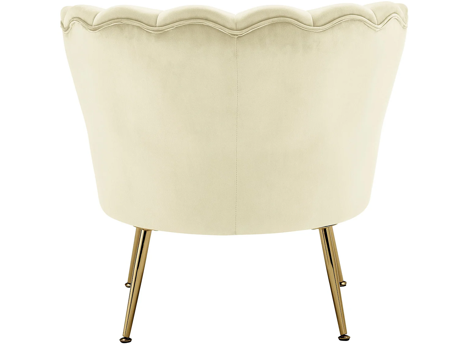 Sedia imbottita con rivestimento in velluto bianco crema